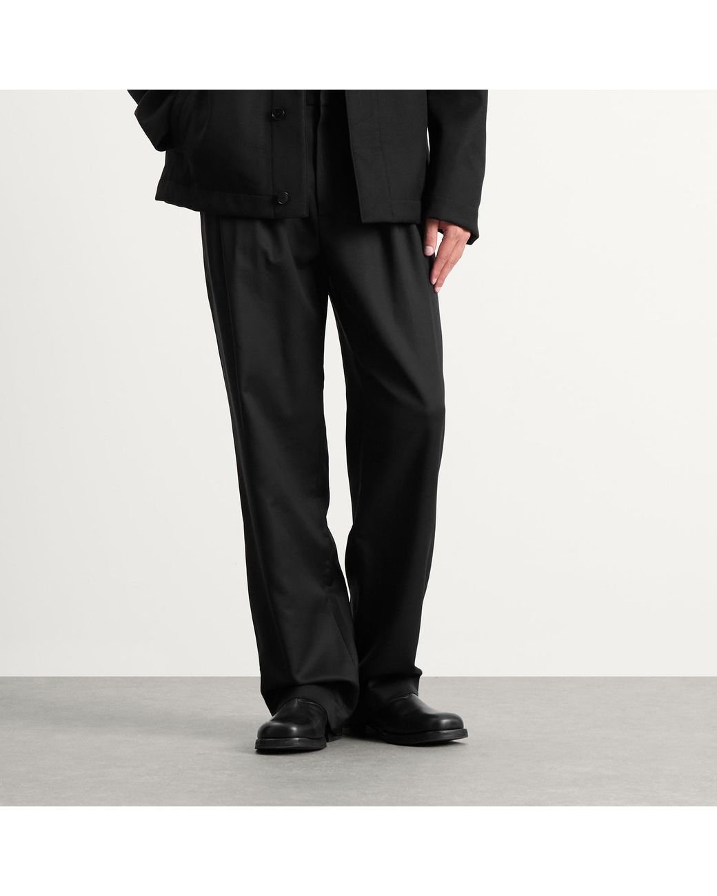 Casablanca Gray Workwear Wool Belt Loop Trouser for men