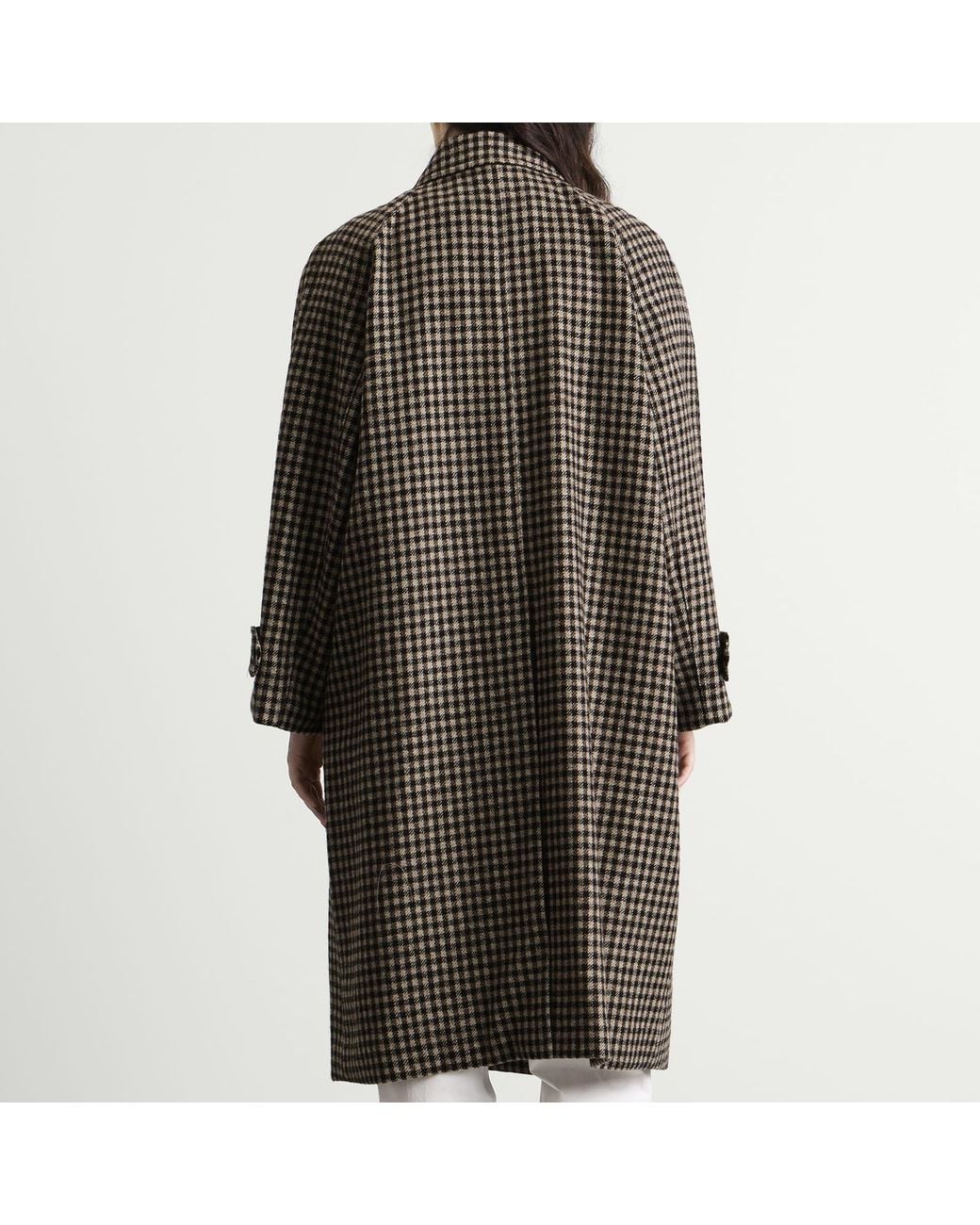 NOTHING WRITTEN Black Bébé Check Balmacaan Coat