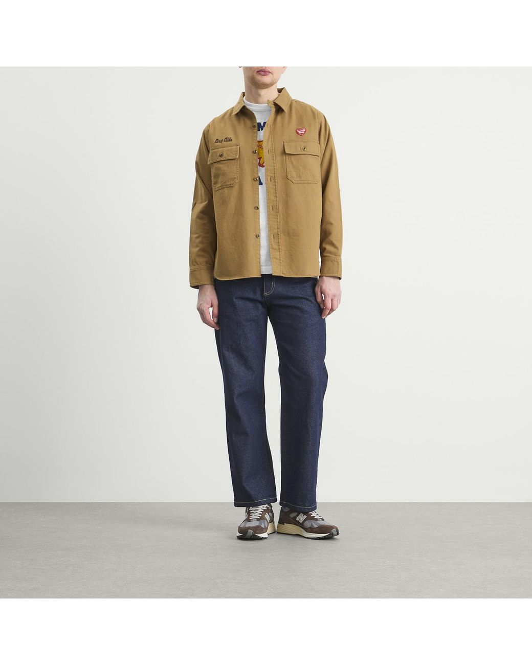 Human Made Brown Work Shirt for men