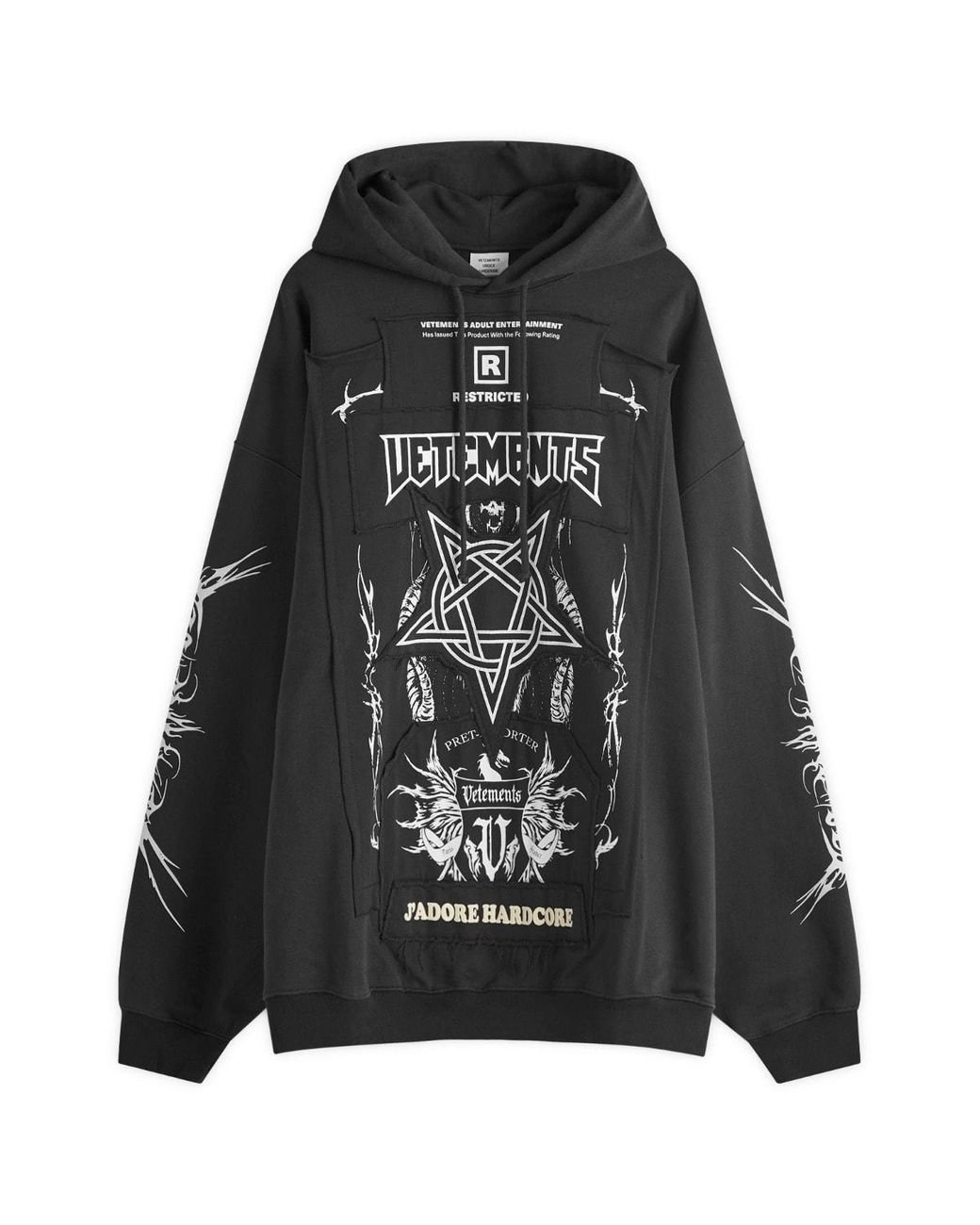 Vetements Patch Logo Hoodie in Black for Men | Lyst