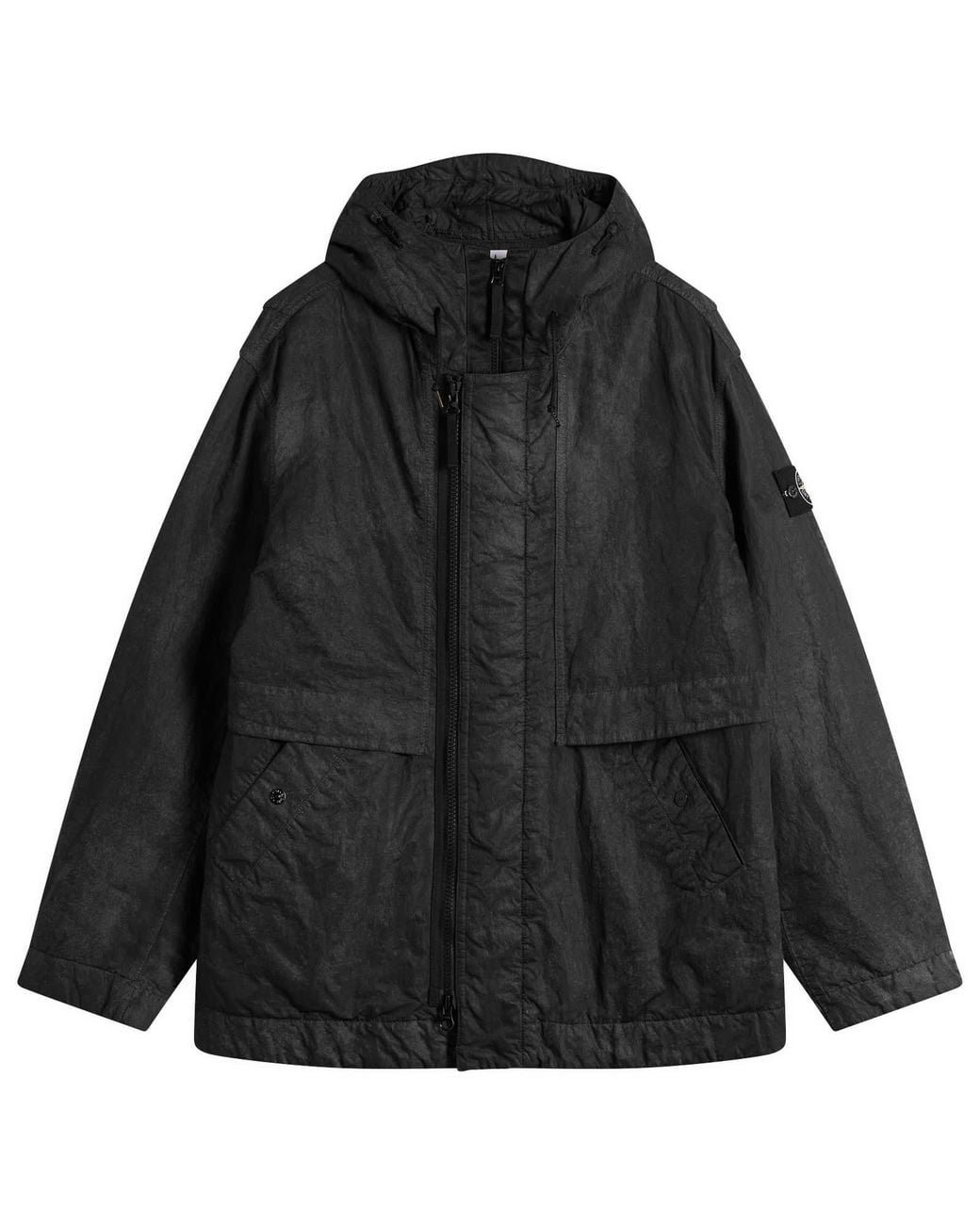 Stone Island Dense Nylon-Tc Hand Sprayed Reflective Parka Jacket in ...