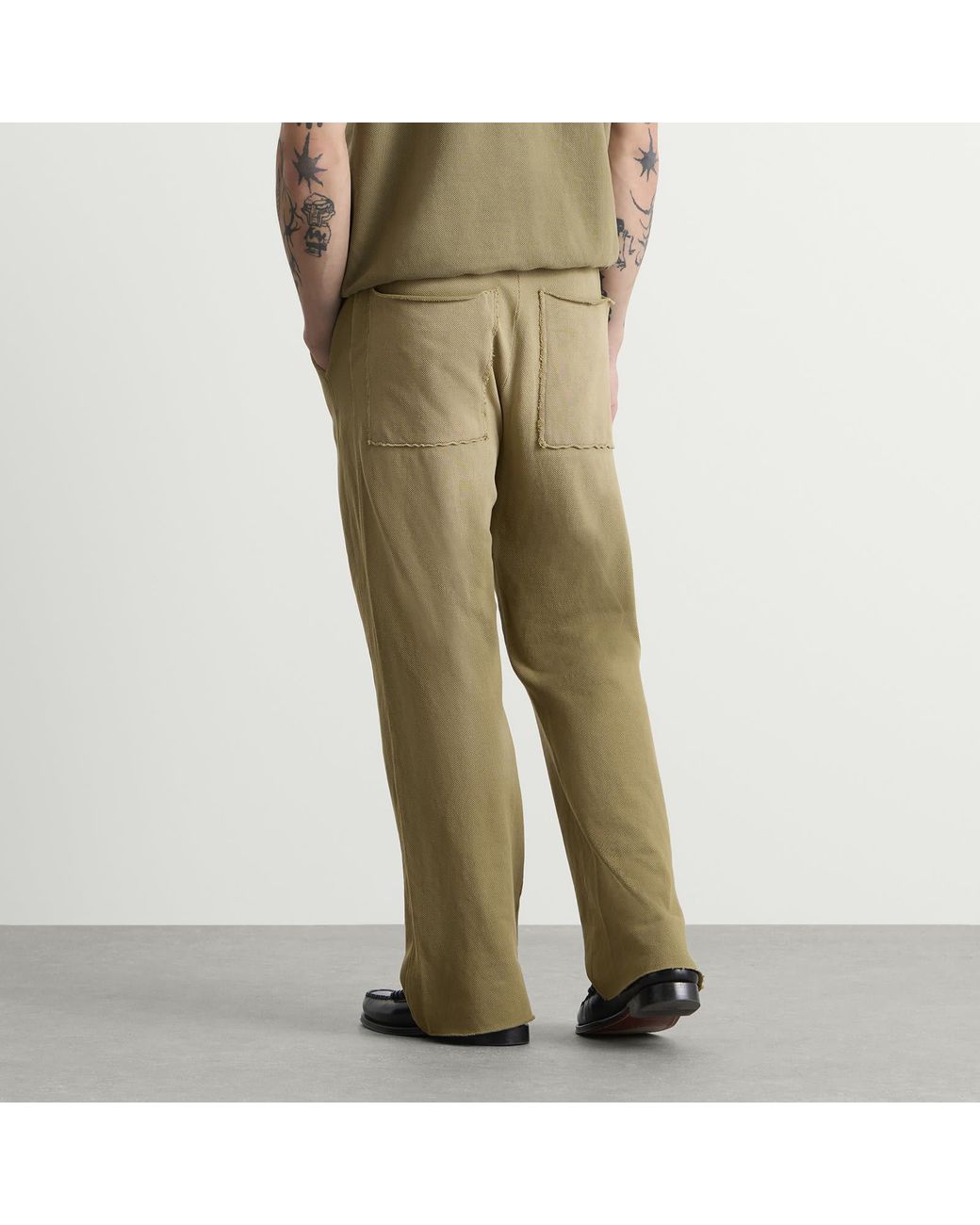 Les Tien Green Pique Cotton Yacht Jogger for men
