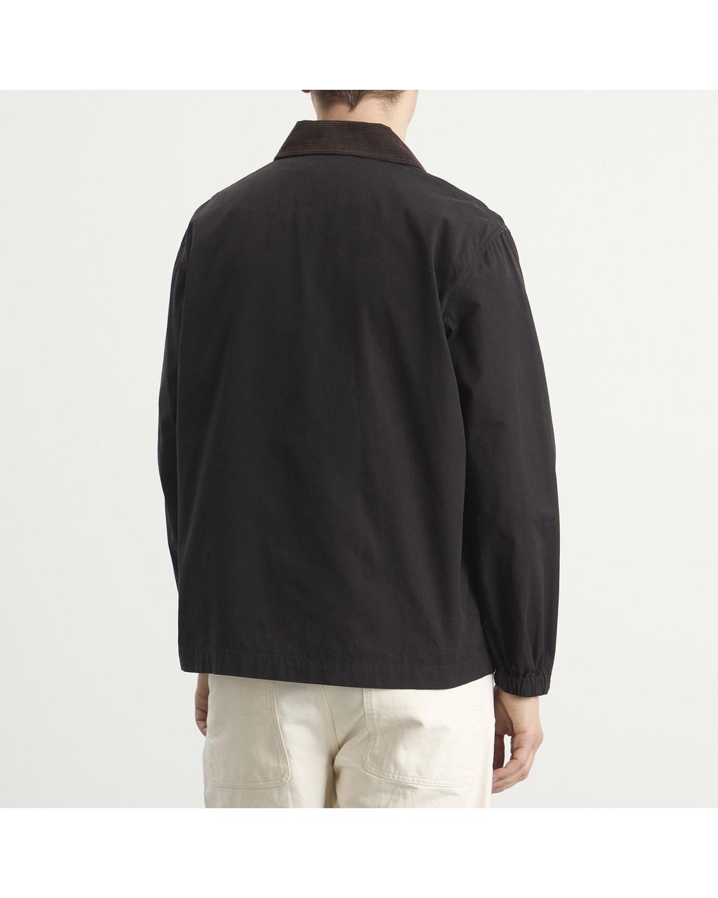 Universal Works Black Summer Canvas Labour Jacket for men