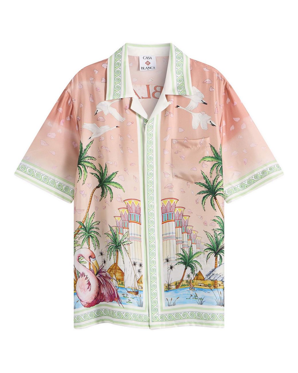 Casablanca Pink Ethereal Cuban Collar Shirt for men