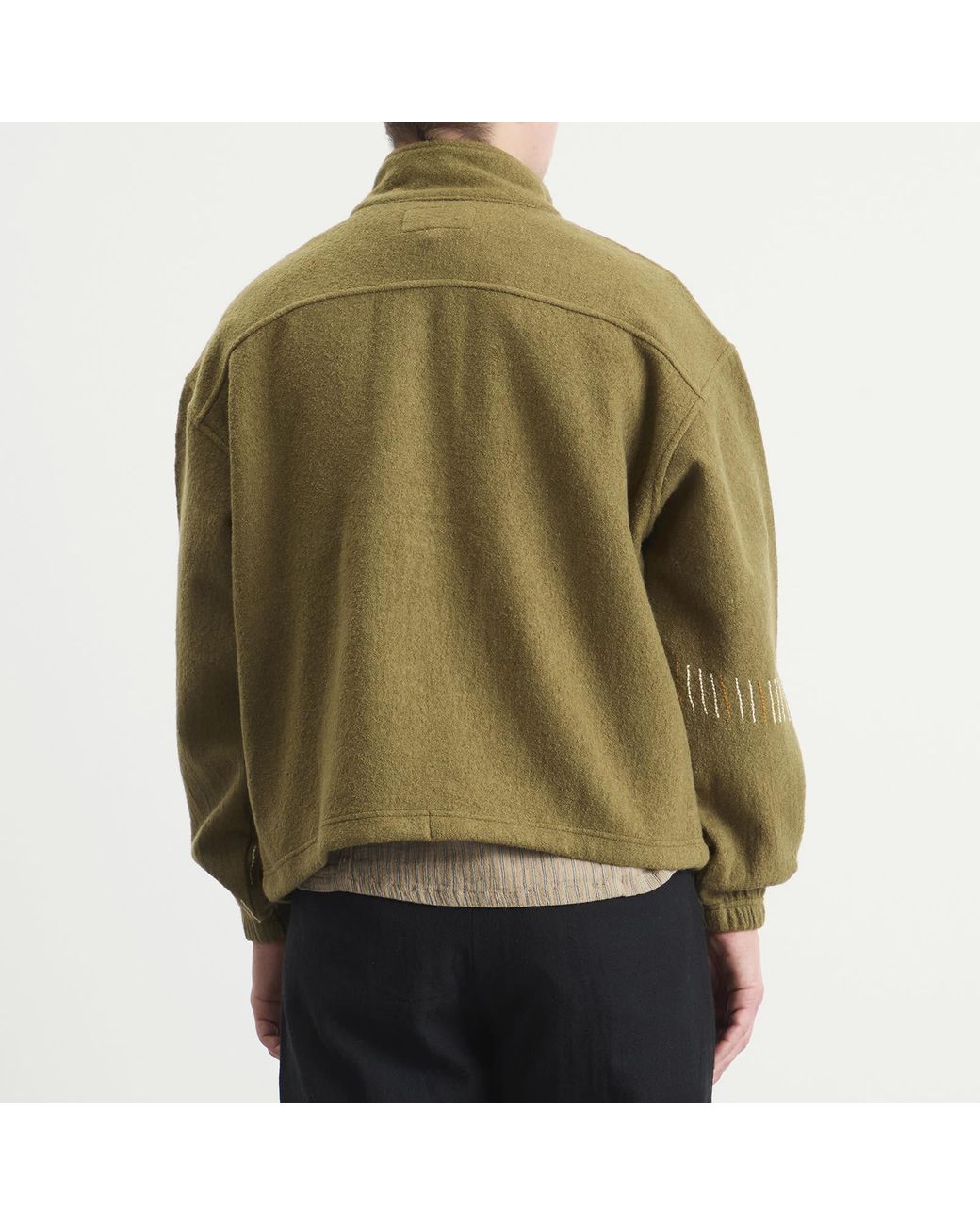 Kartik Research Green Beaded Kaza Jacket for men