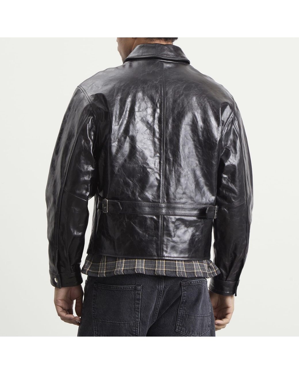 Ronning Black Leather Jacket for men