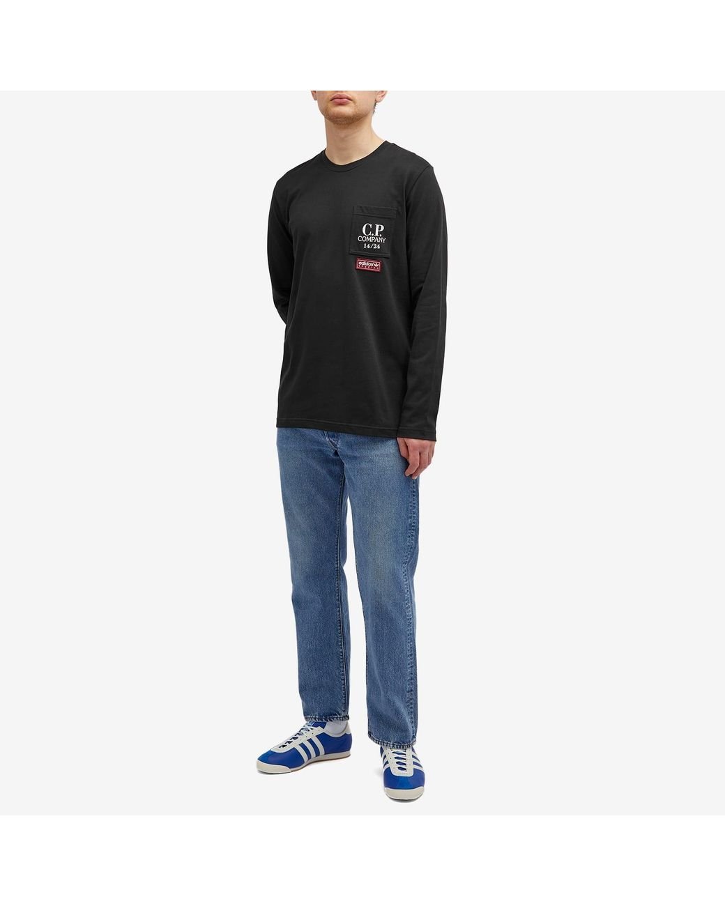 adidas X C.P. Company Spzl Pocket Long-Sleeve T-Shirt in Black for