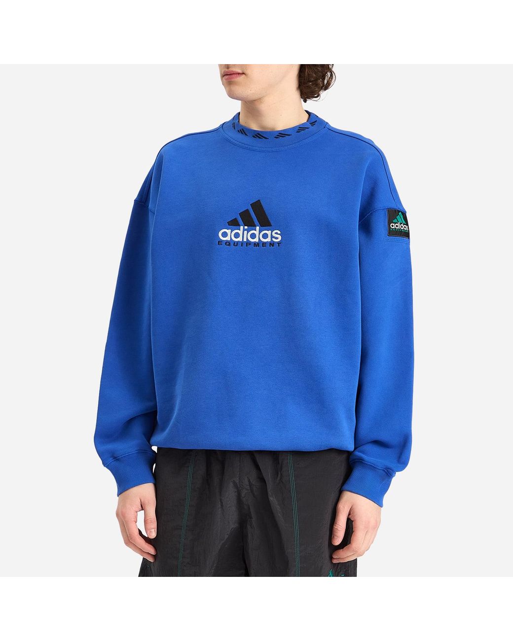 ★アディダス EQT Wash Crewneck Sweatshirt 関税込★ Adidas Men's EQT Wash Crewneck Sweatshirt in Equipment Blue