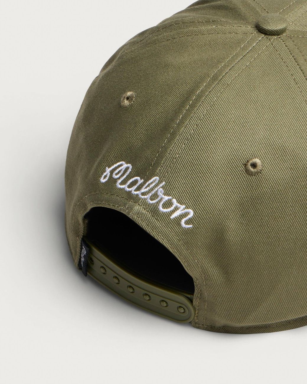 Malbon Green M Script Snapback for men