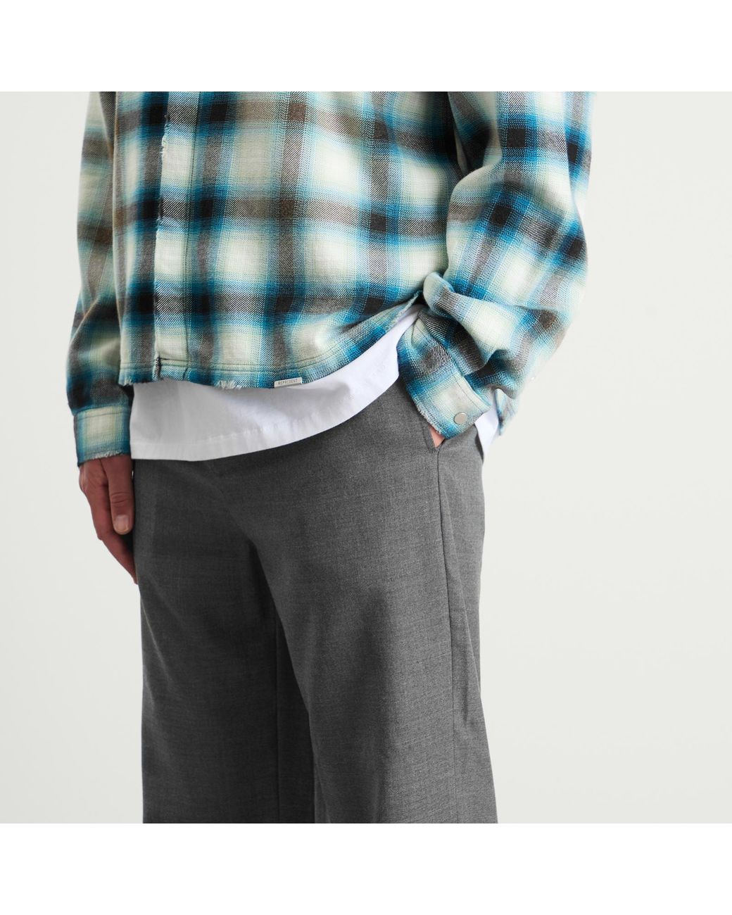 Represent Gray Wool Pant for men