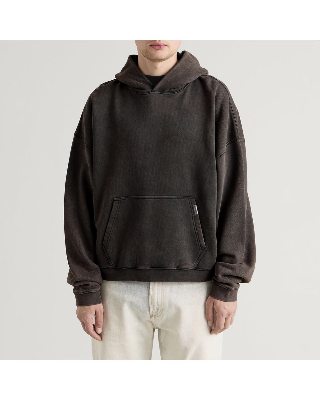 Represent Black Boxy Oversized Hoodie for men