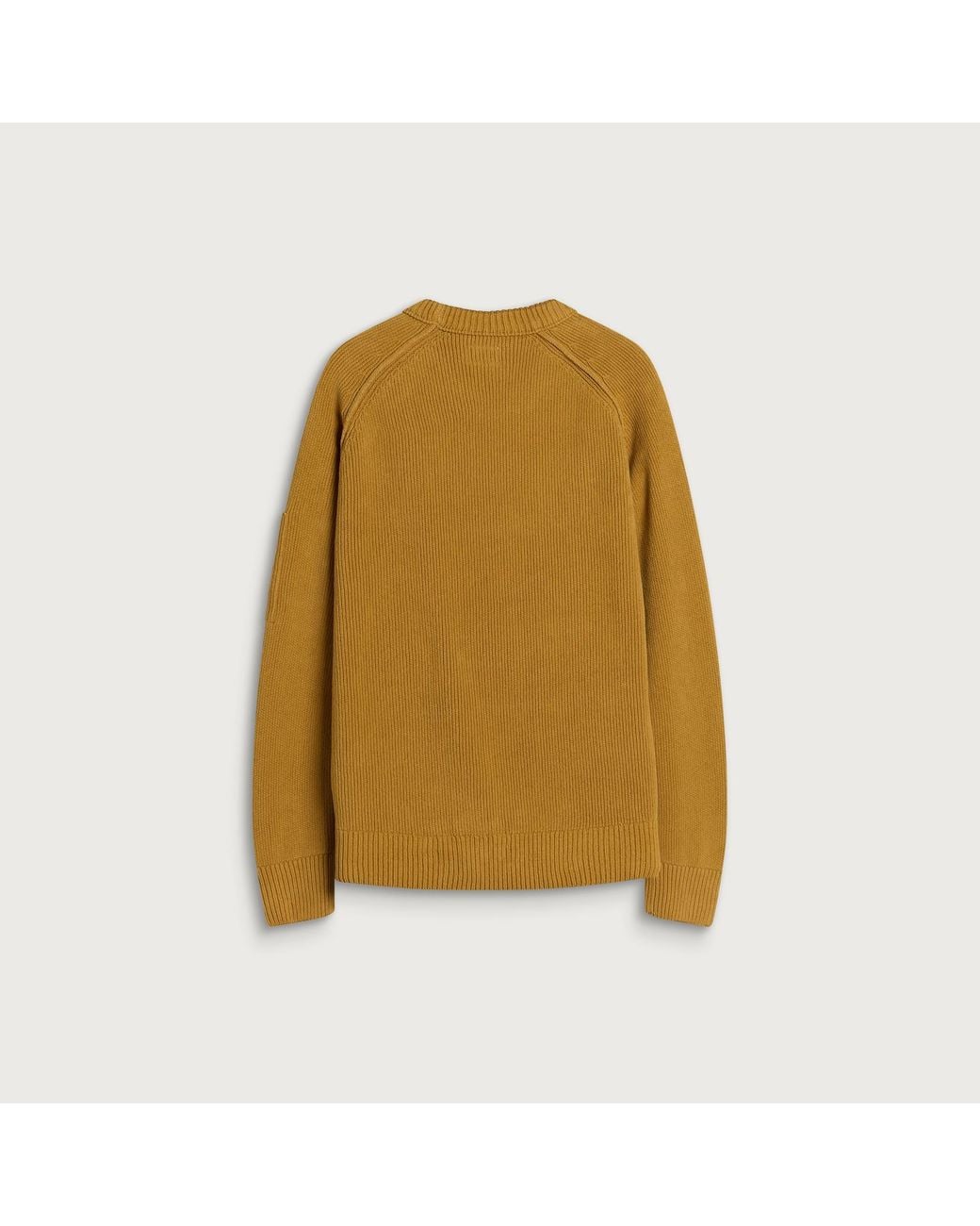 C P Company Yellow Chenille Knit Lens Jumper for men