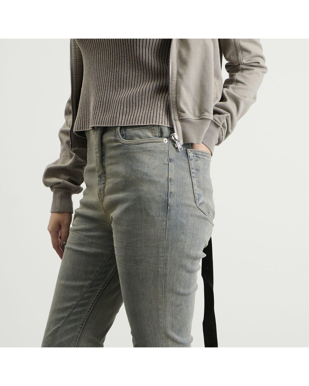 Rick Owens Gray Bolan Bootcut Jeans