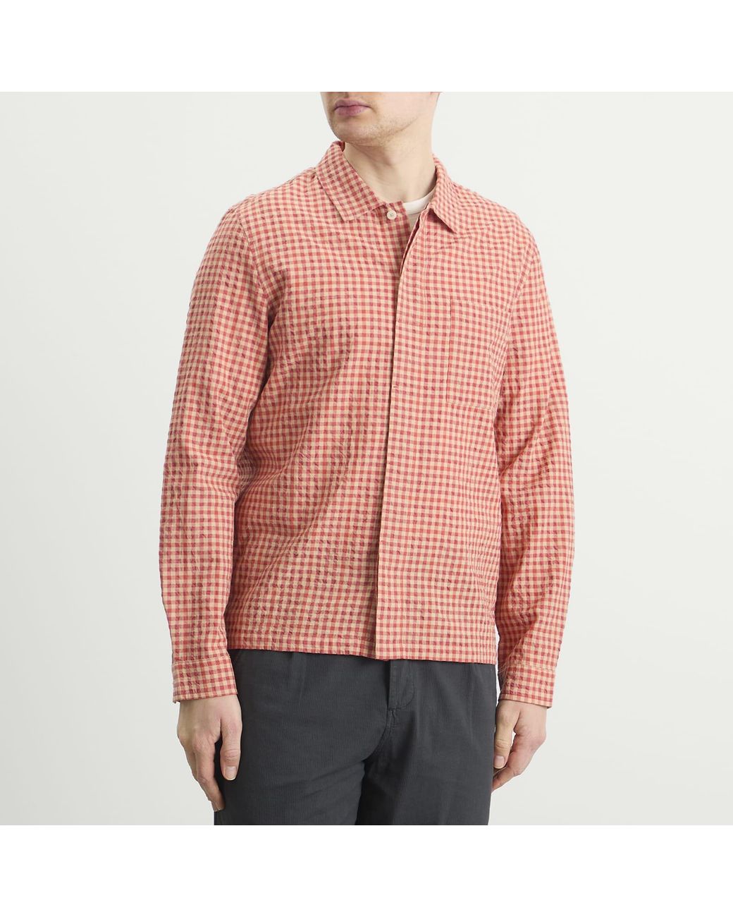 Folk Pink Patch Shirt for men