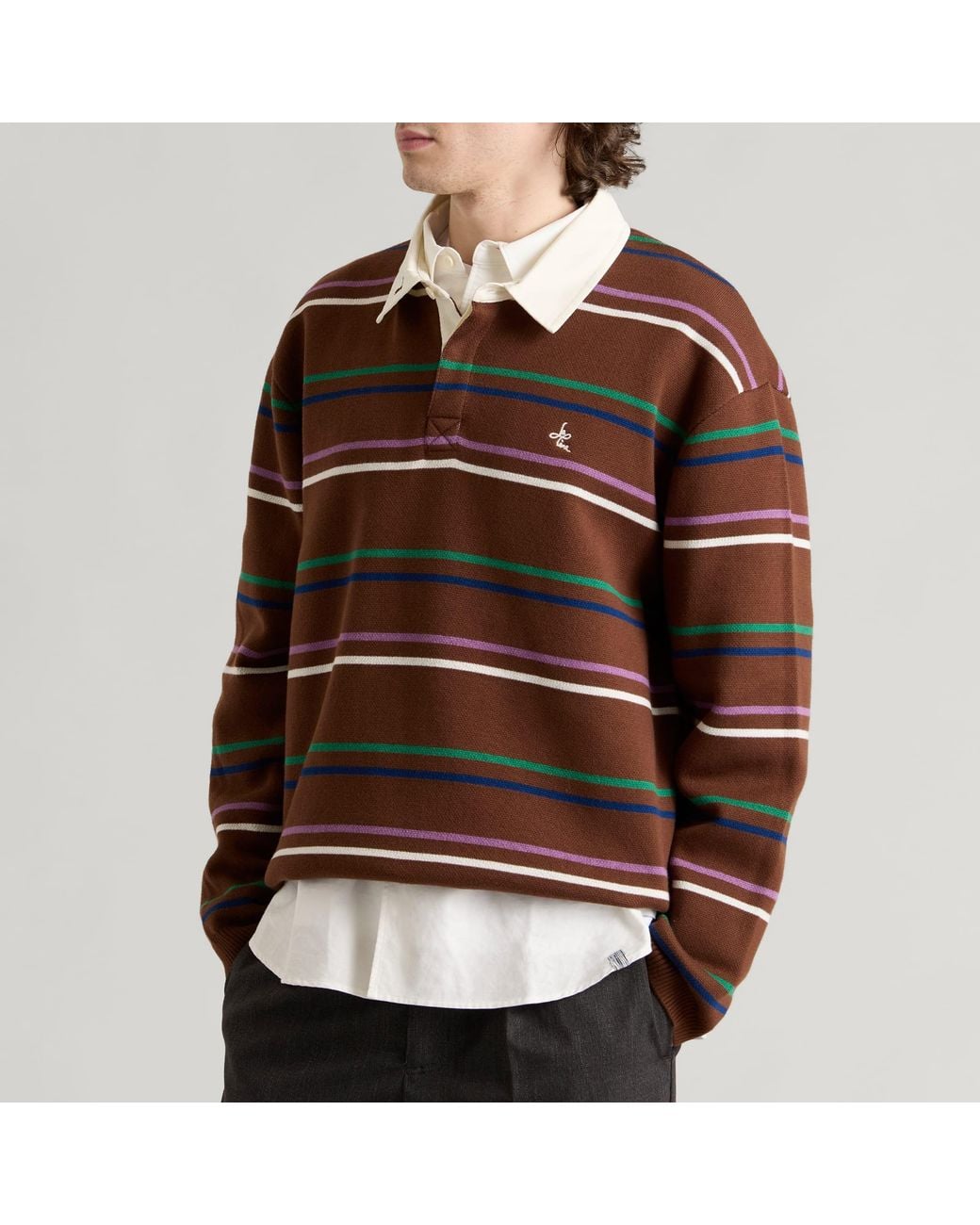 PUMA Brown X Le Père Knitted Rugby Top for men