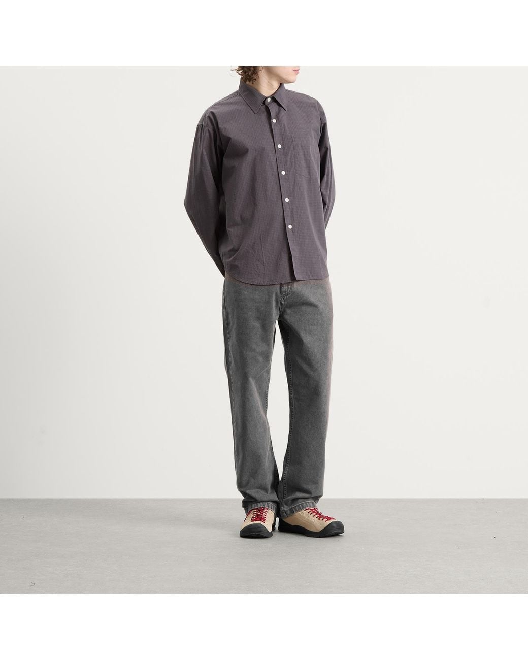POLAR SKATE Gray 91 Loose Straight Jeans for men
