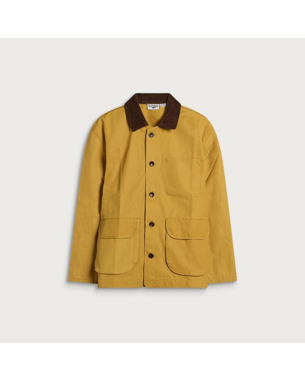 Service Works Yellow Waxed Barn Coat for men