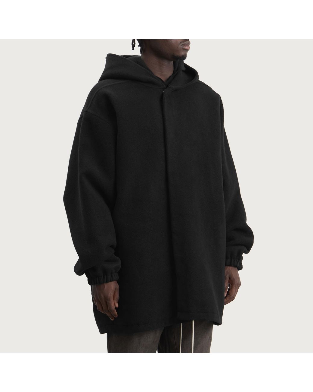 Rick Owens Black Hooded Tour Jacket for men
