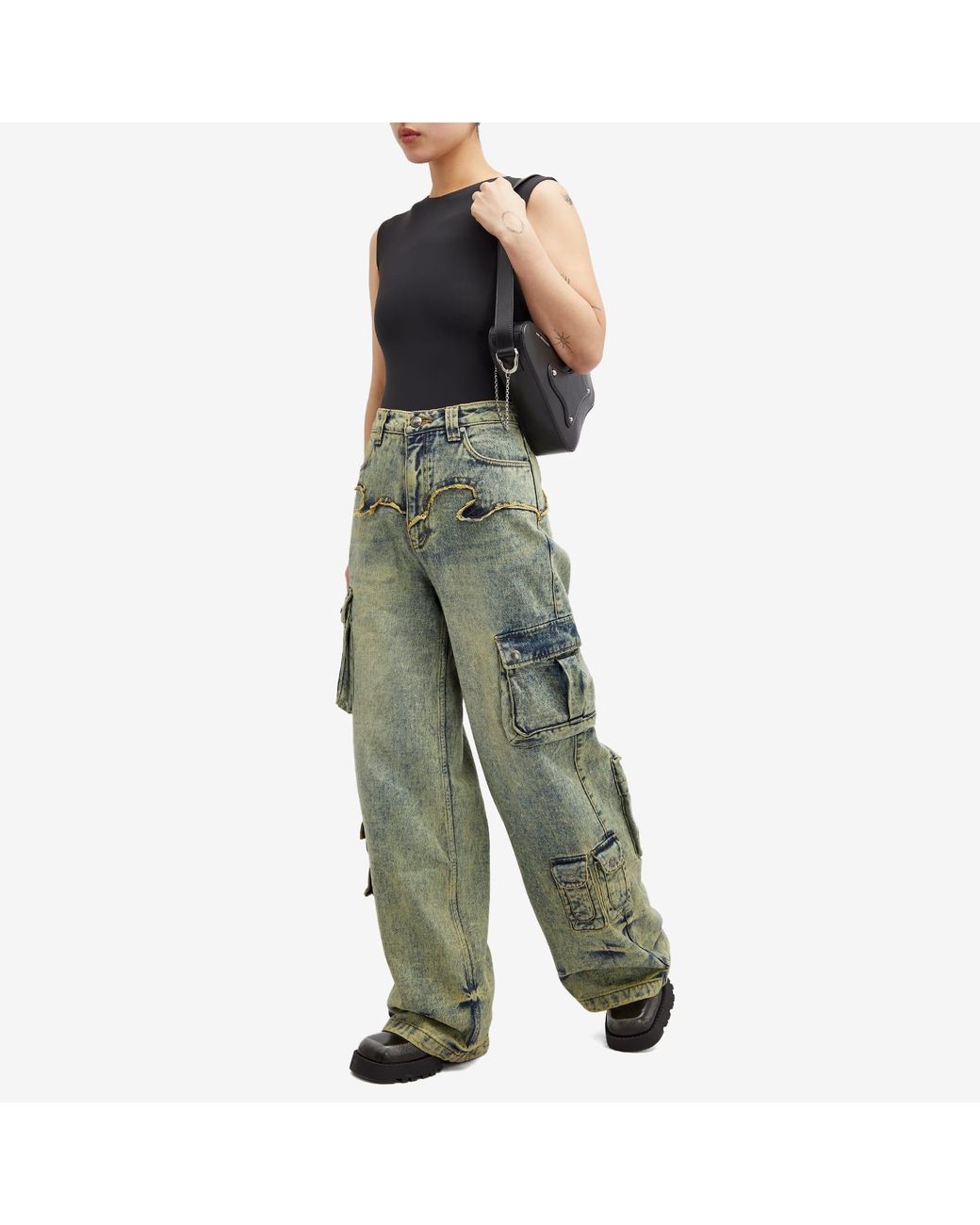 ANDERSSON BELL Simiz Denim Cargo-Jeans in Green | Lyst
