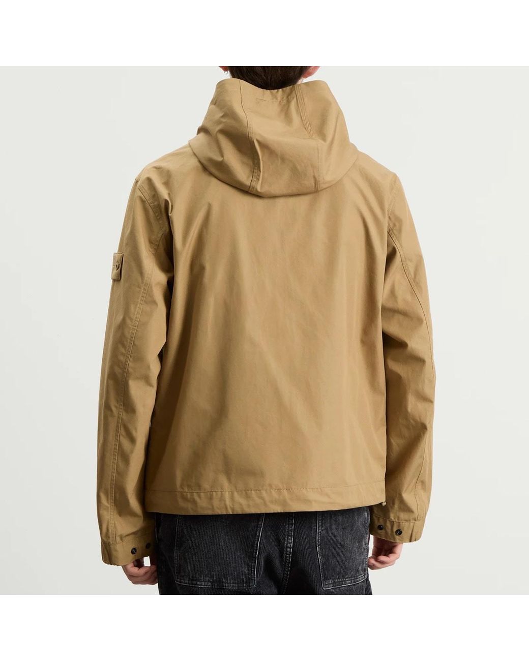 Stone Island Natural Ghost Cotton Canvas Hooded Jacket for men