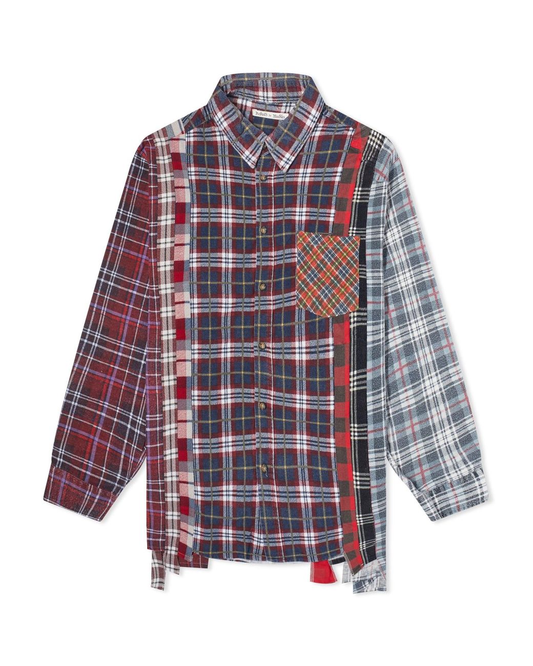 Needles Rebuild 7 Cuts Wide Flannel Shirt in Blue for Men | Lyst