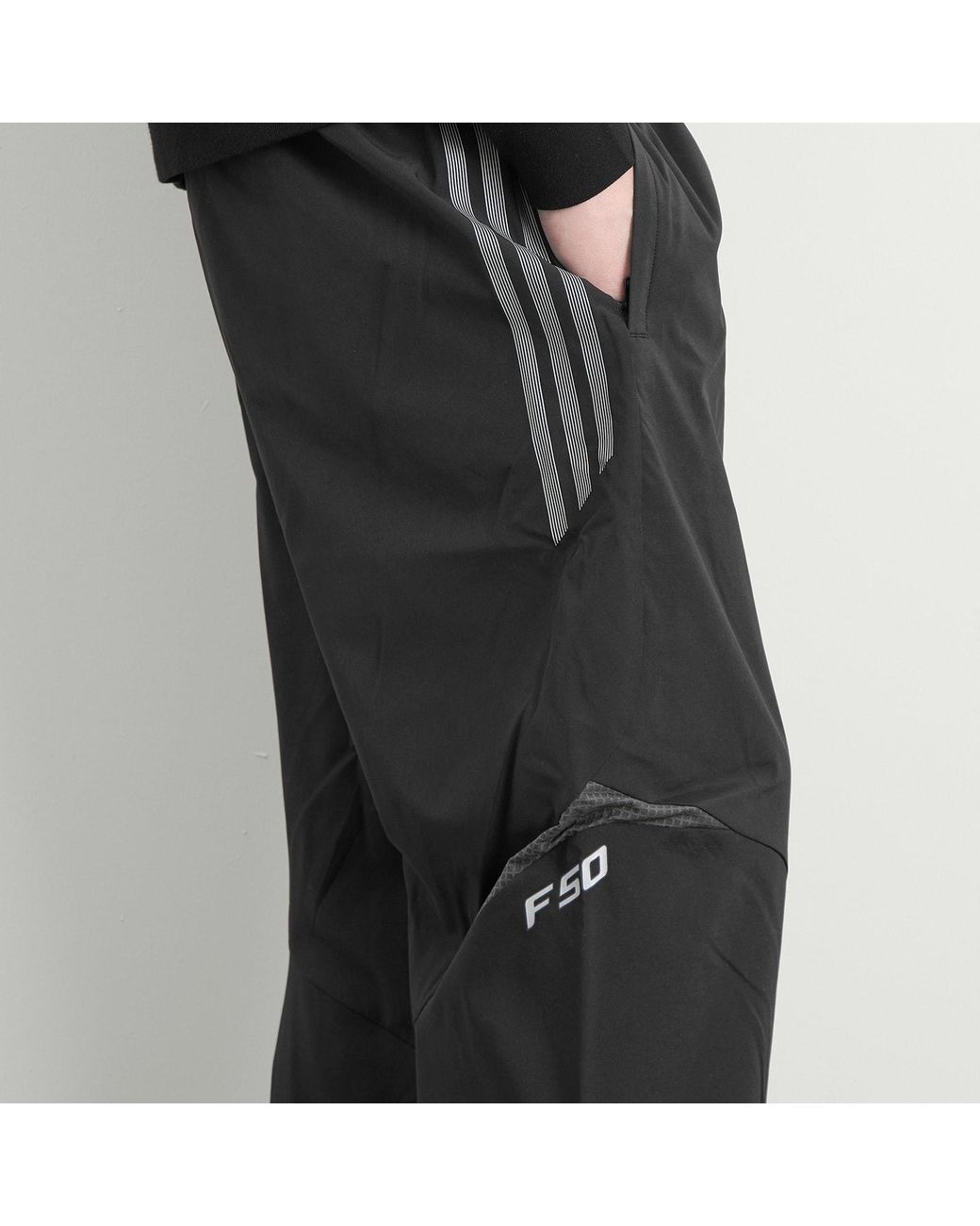 Adidas Gray F50 Striped Track Pant for men