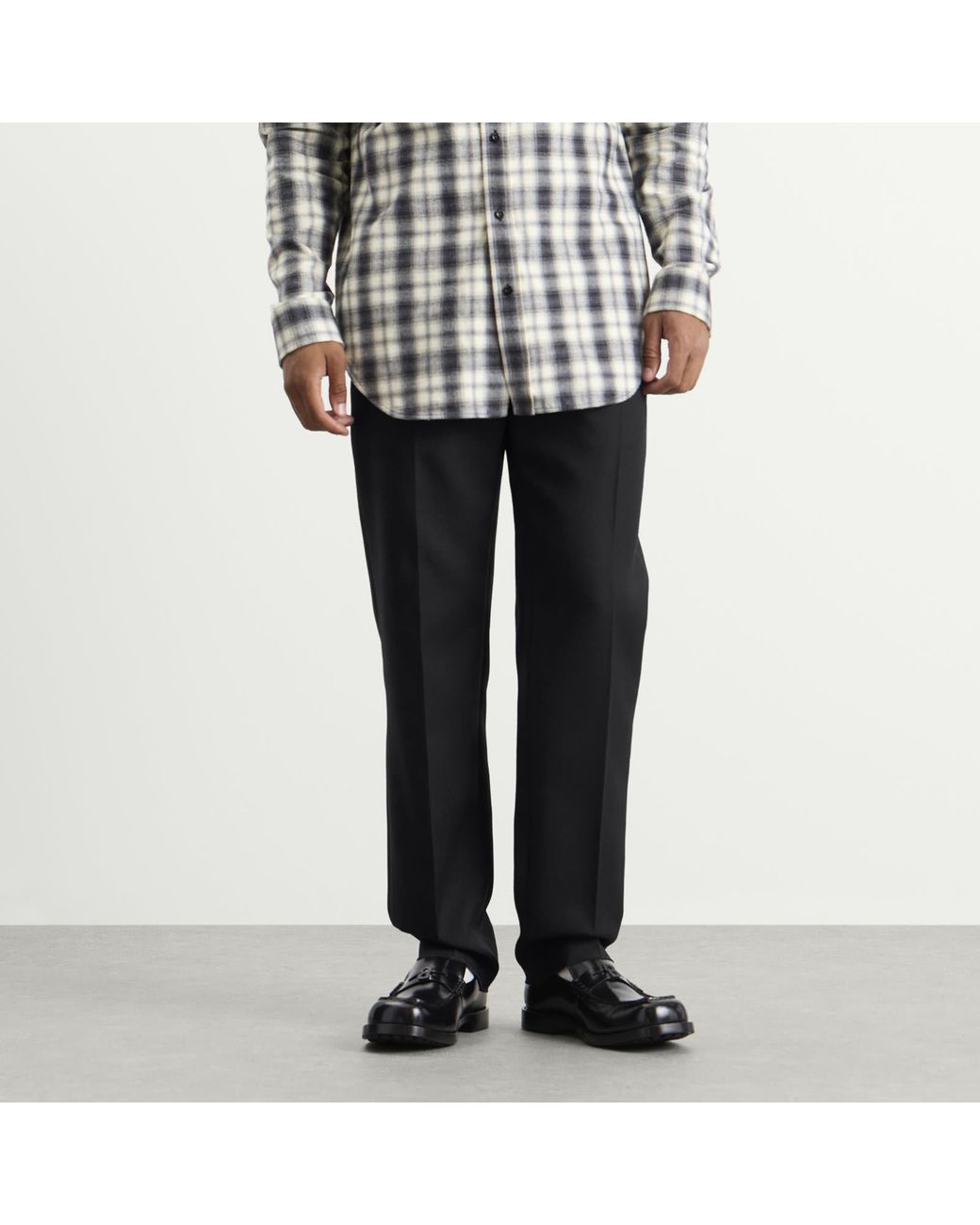 Balenciaga Black Wool Gabardine Tailored Trousers for men