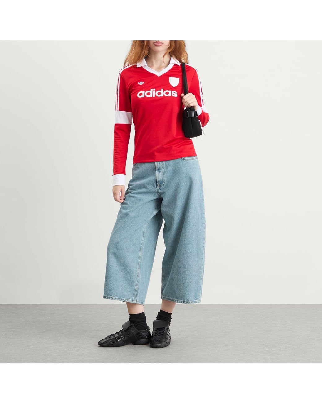 Adidas Red Footie Collar T-Shirt