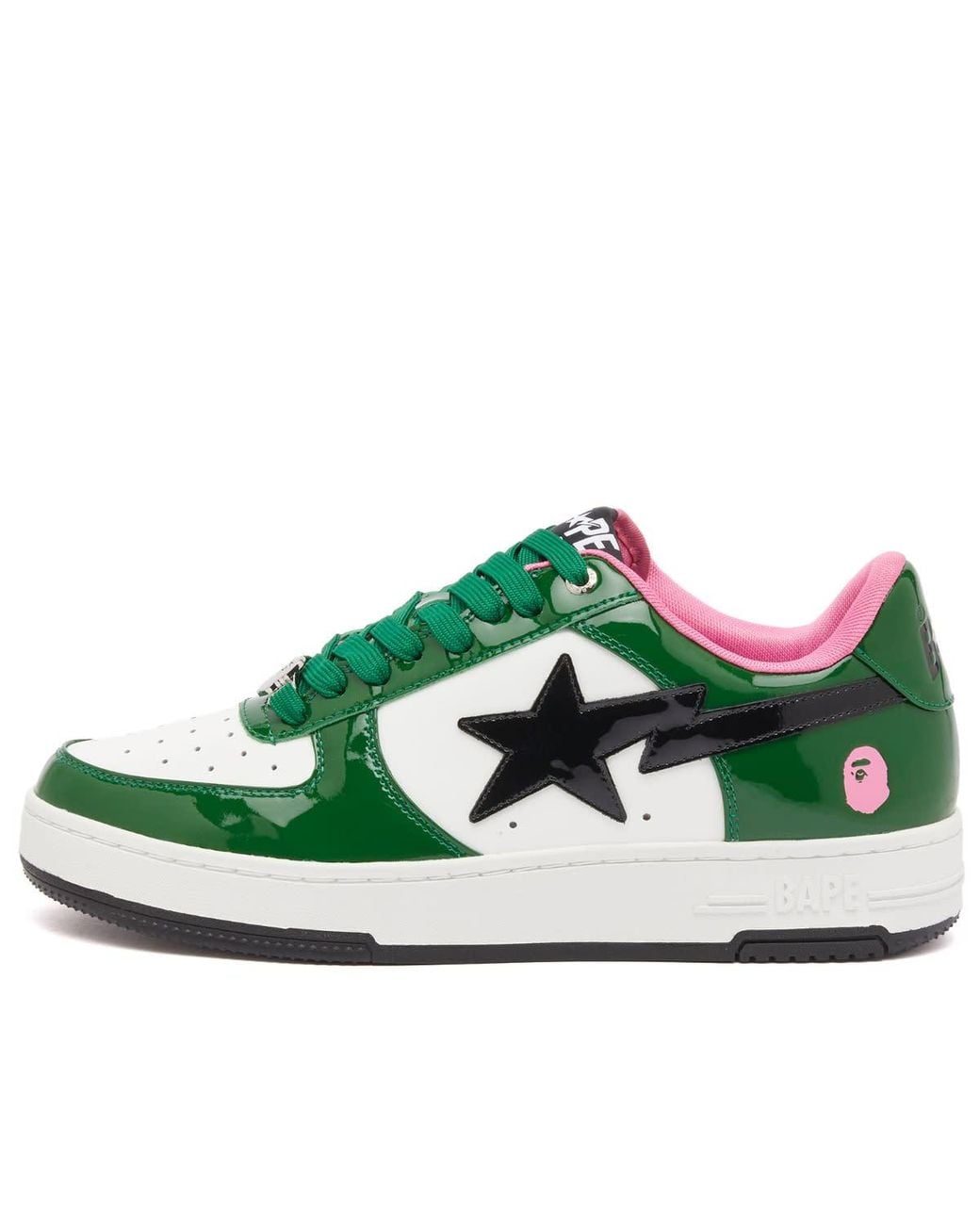 BAPE STA Green Patent Leather 会員限定品 a-bathing-ape-GreenWhiteBlack-