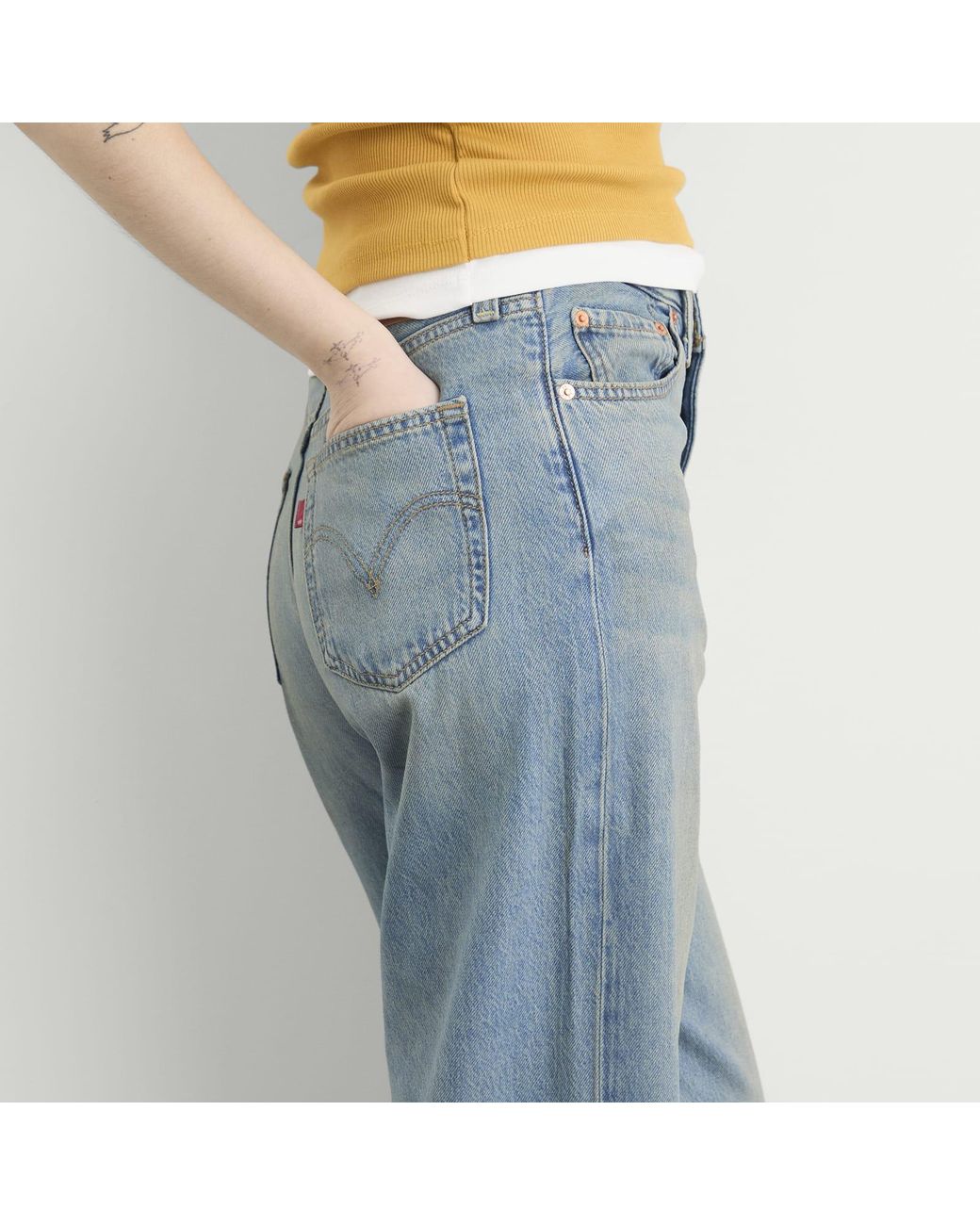 Levi's Blue Ribcage Wide Leg H223 Jeans