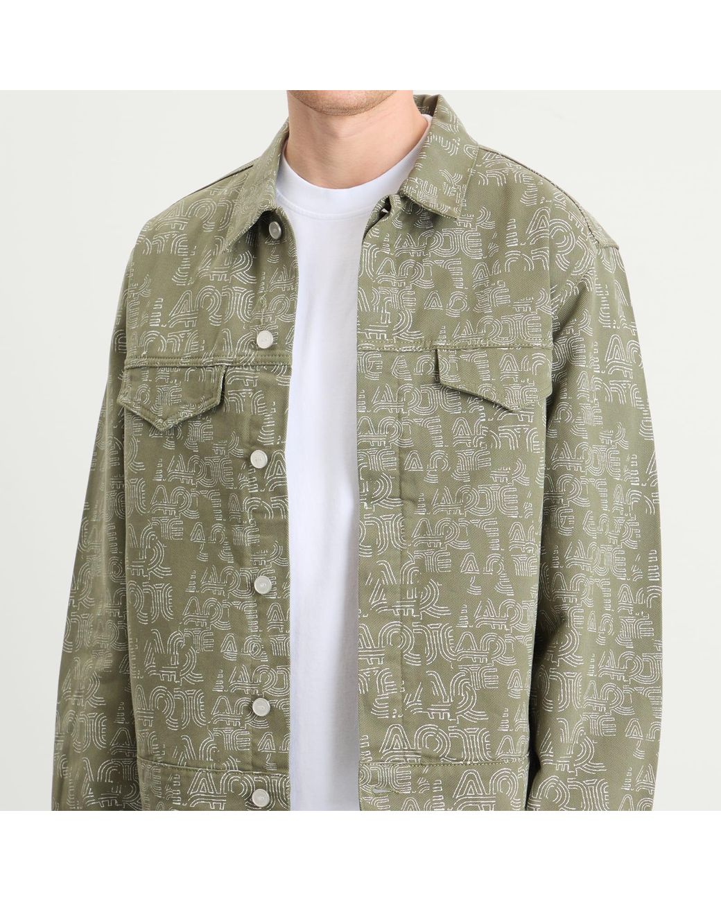 Arte' Green Allover Jacket for men