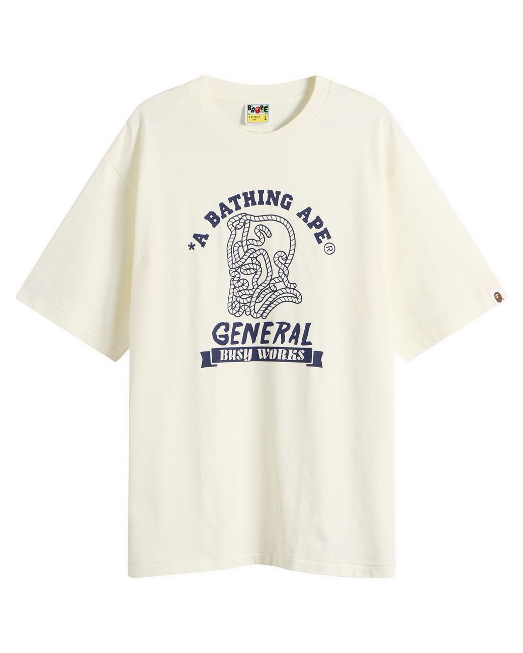 A Bathing Ape Natural General College T-Shirt for men