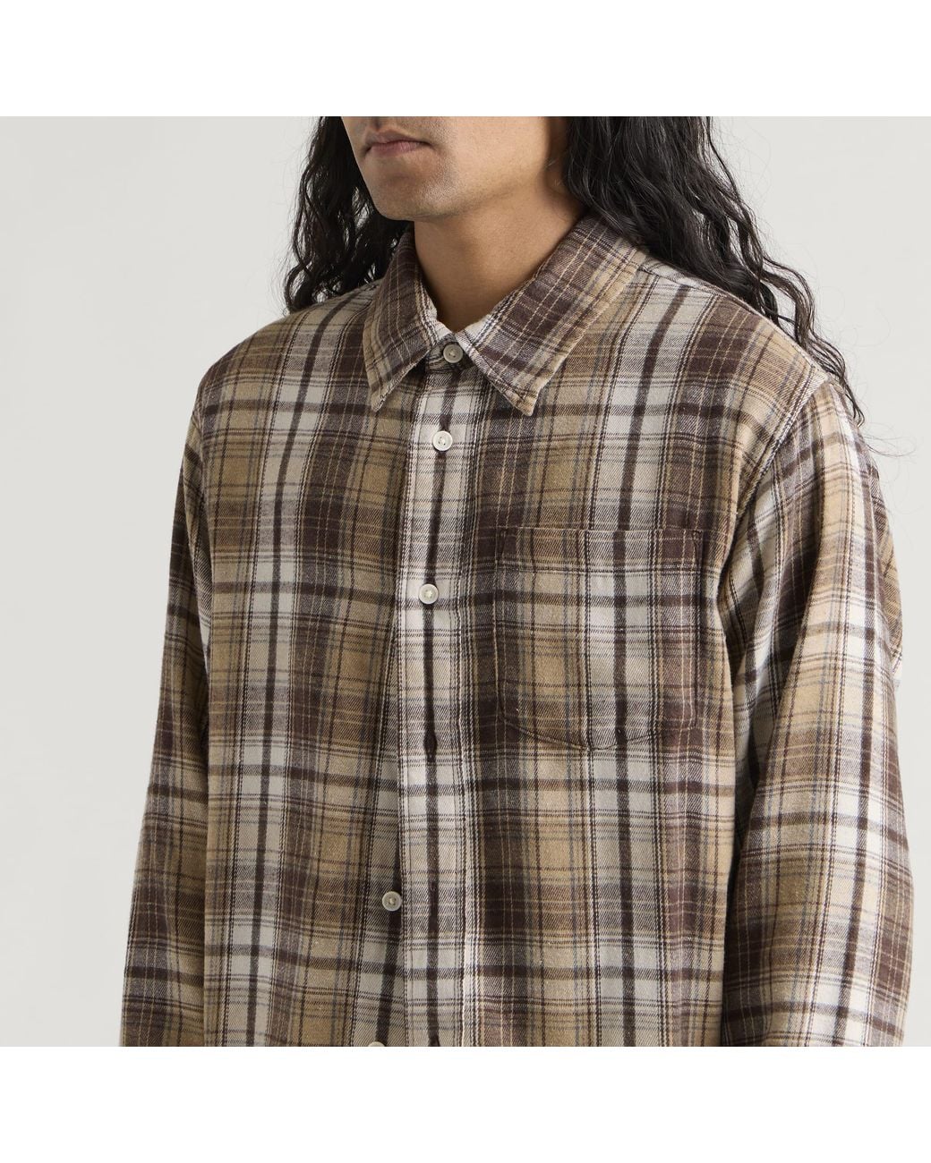 Corridor NYC Brown Vintage Flannel Ls for men
