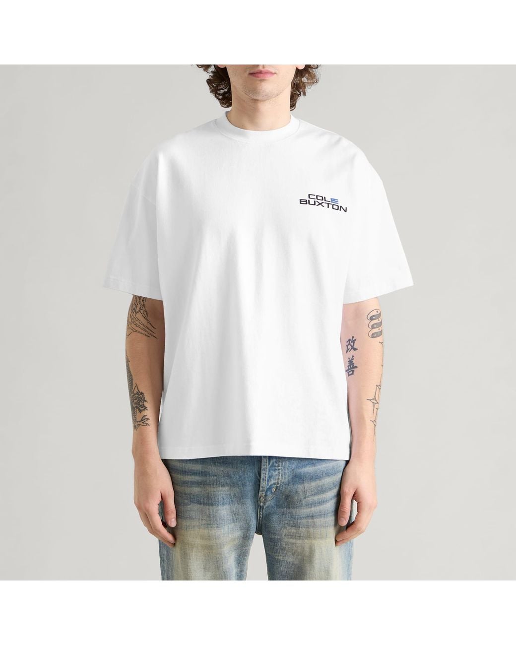 Cole Buxton White Cole Flag T-Shirt for men
