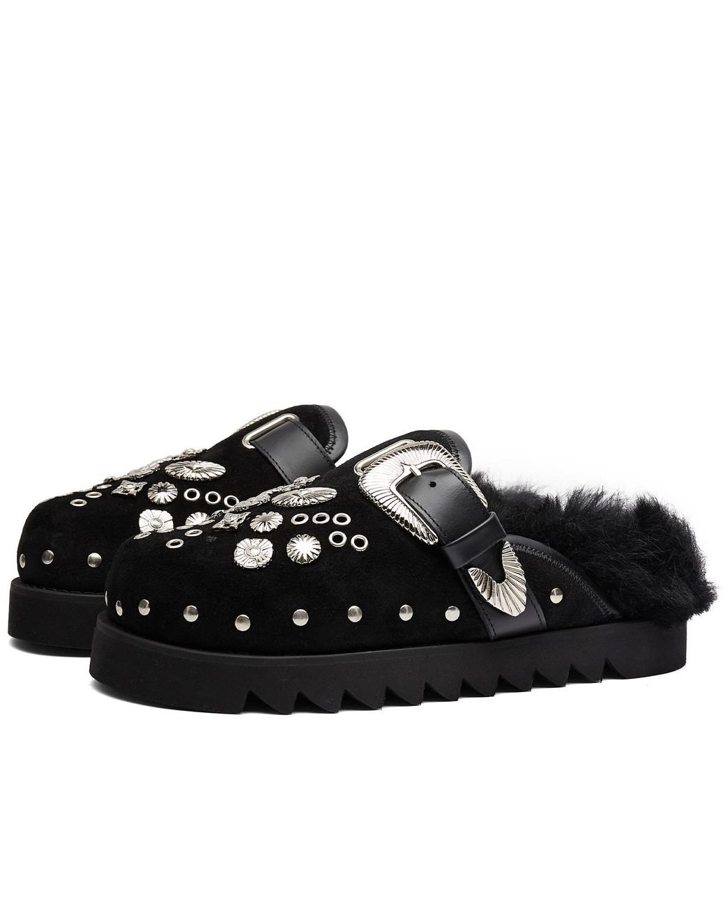 Faux fur tassel mules deals