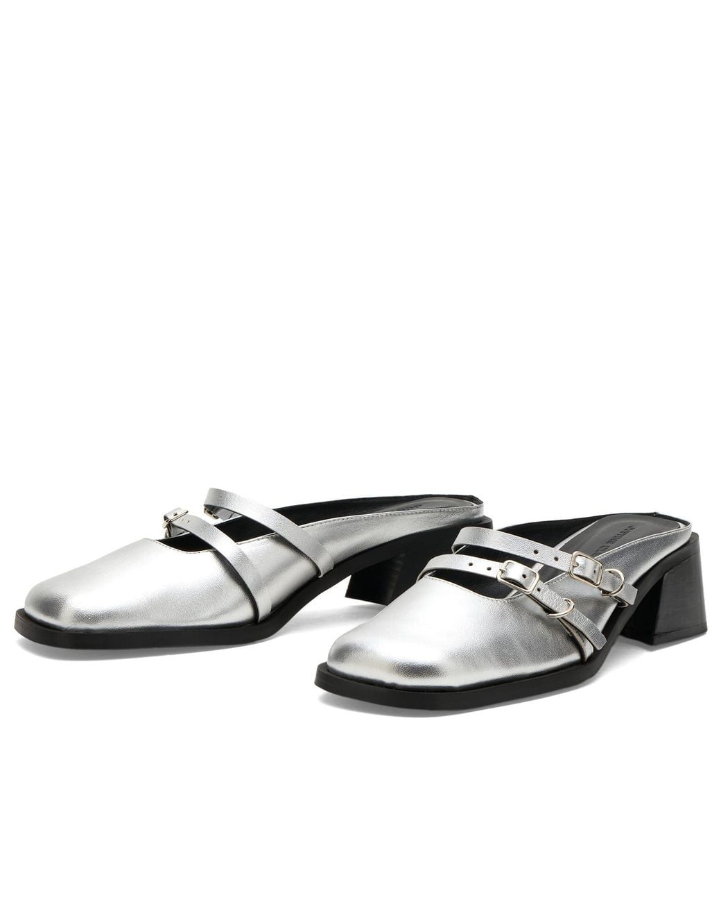 Justine Clenquet Black Andie Mules