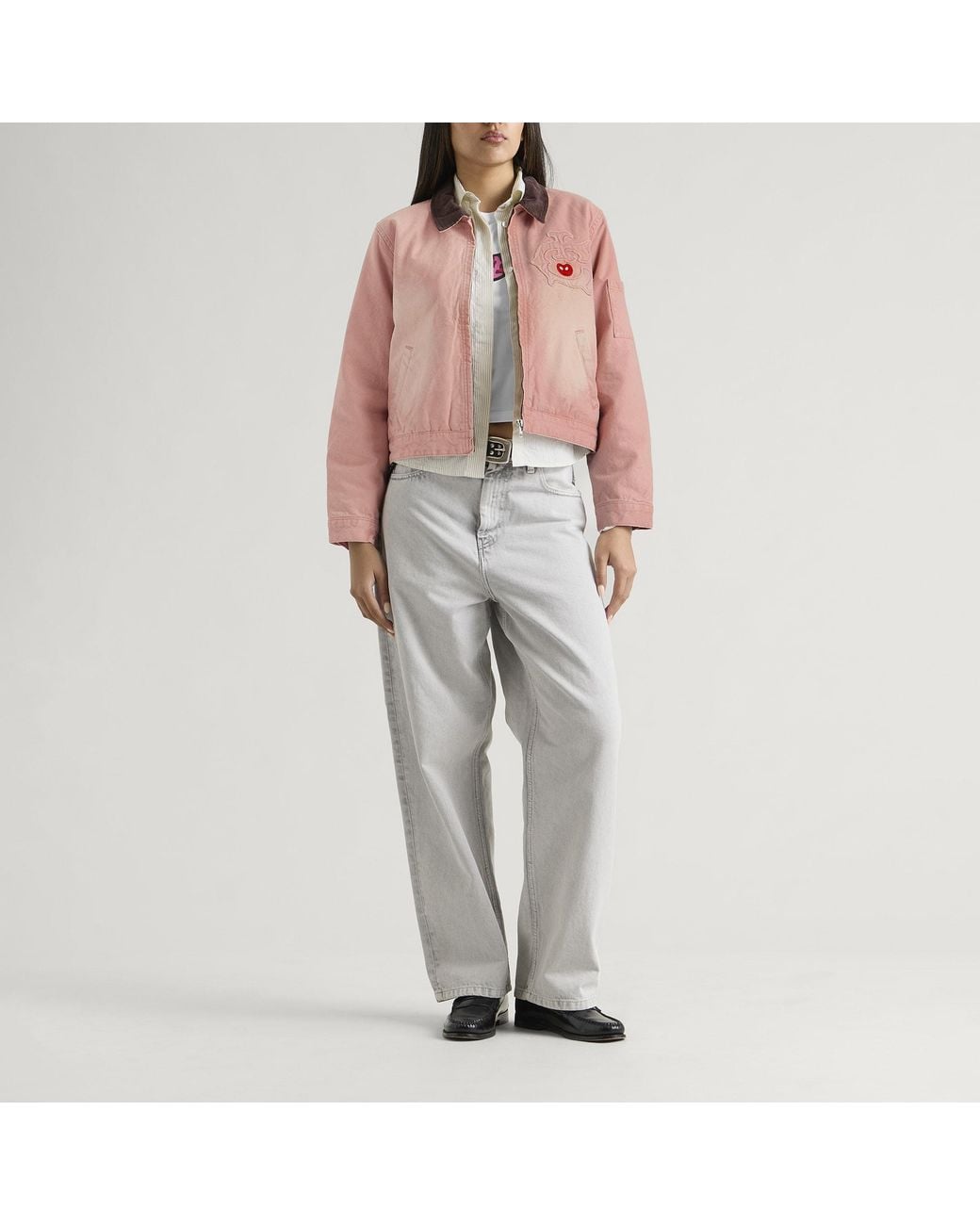 ICECREAM Pink Team Ic Cropped Work Jacket