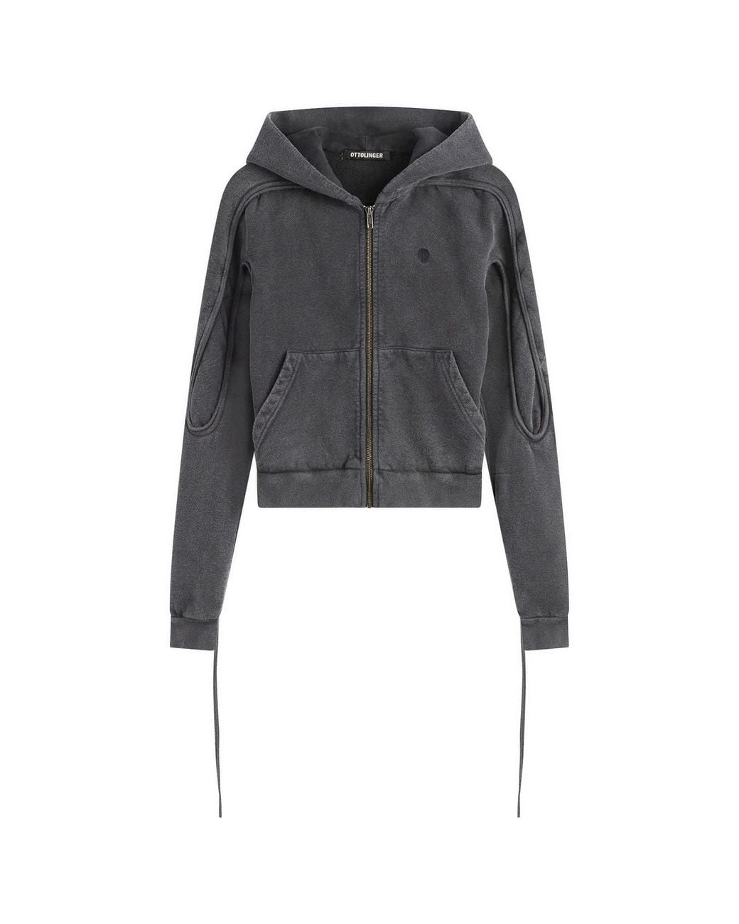 OTTOLINGER Black Sutured Zip Hoodie