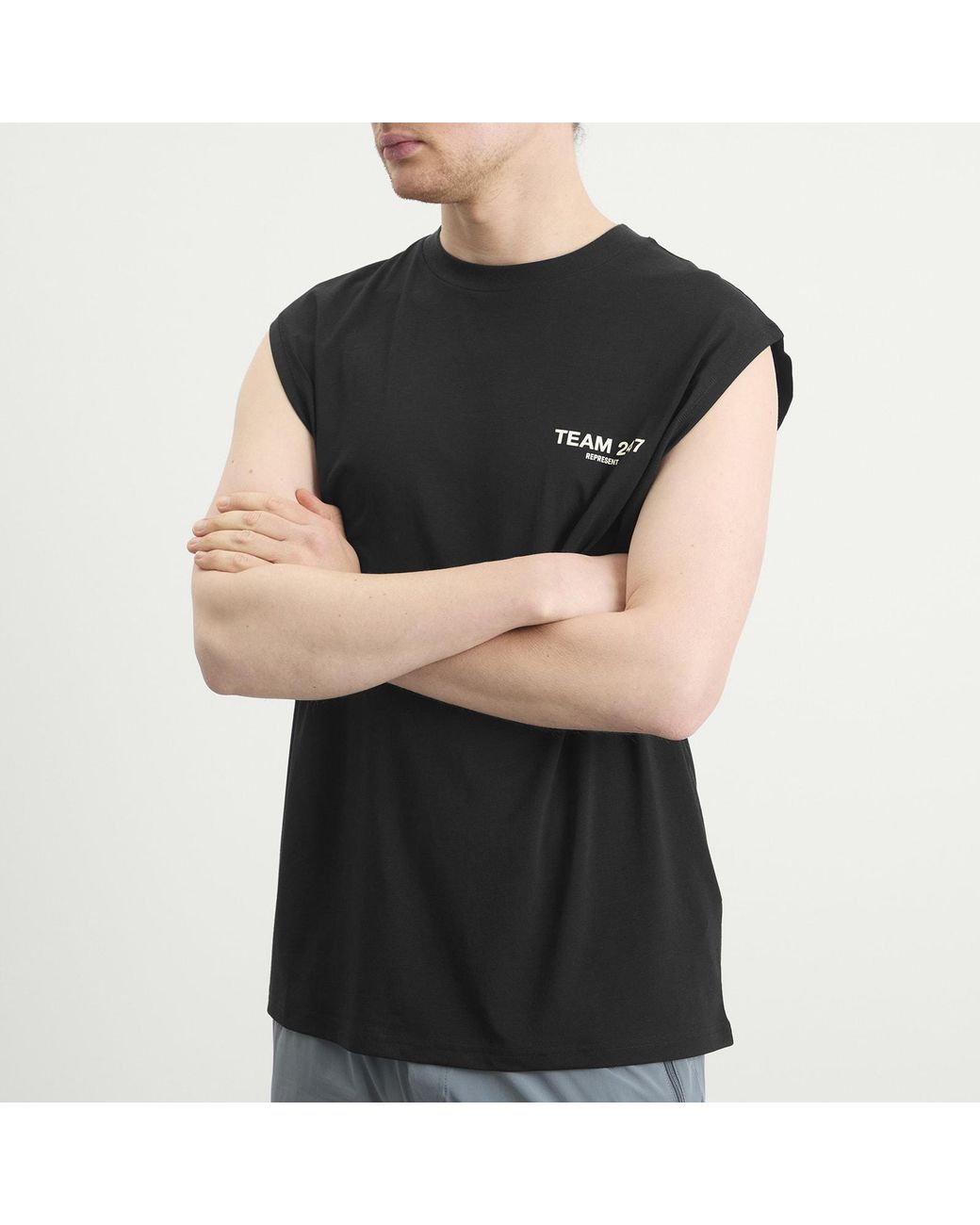 REPRESENT 247 Black Represent Team 247 Oversized Tank for men