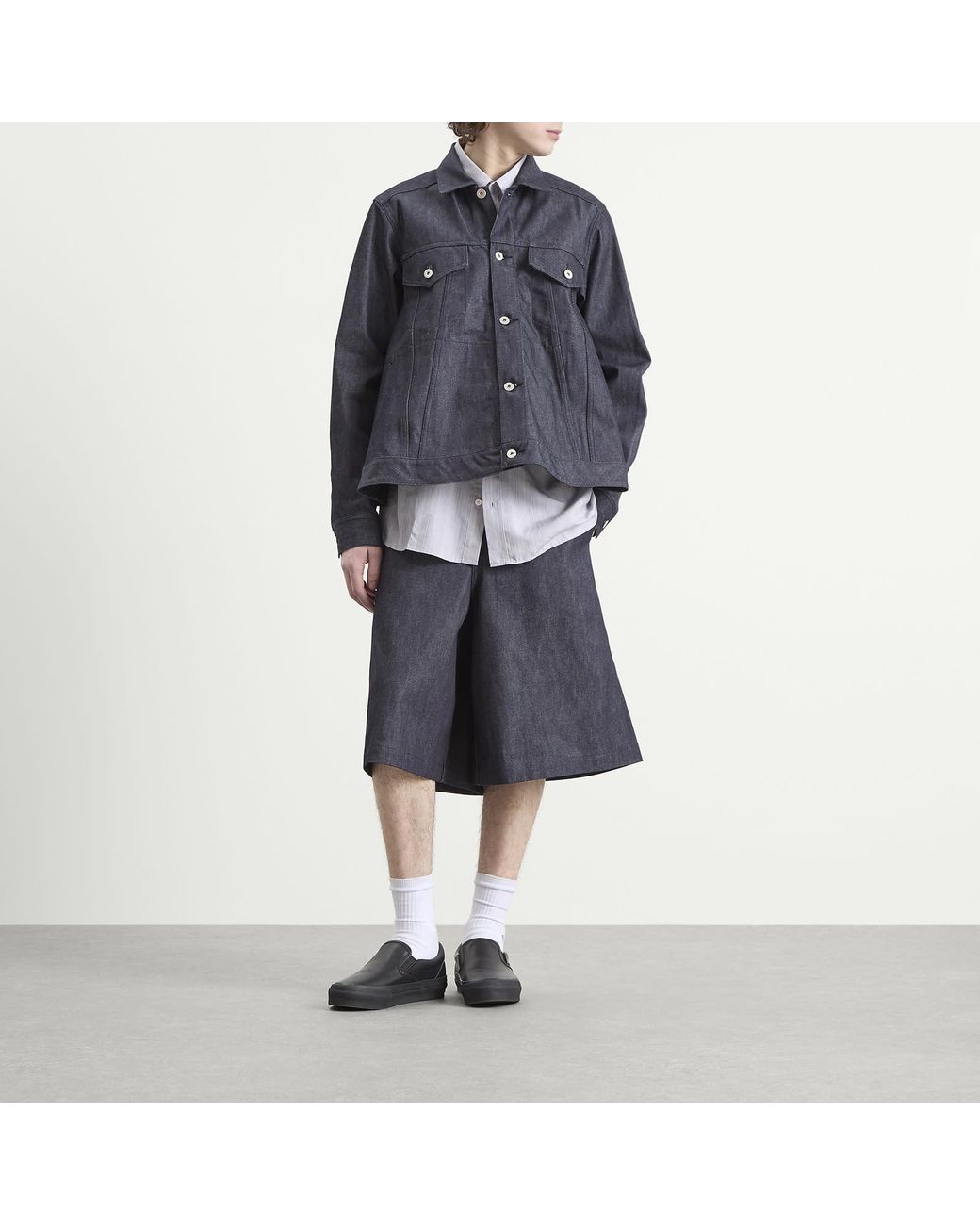 Comme des Garçons Blue Denim Shorts for men