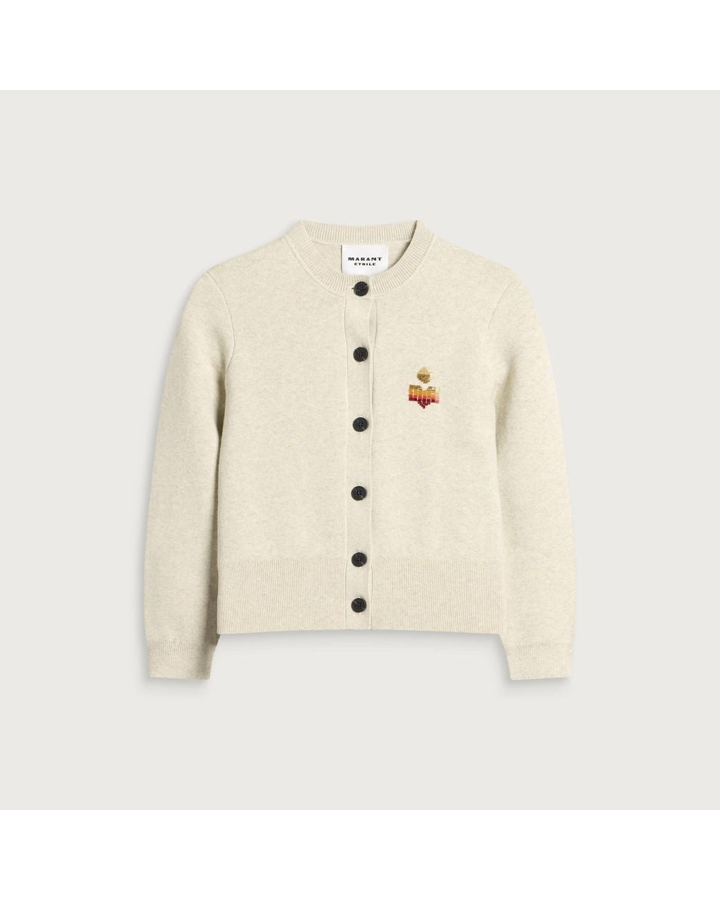 Isabel Marant Natural Étoile Kemal Logo Cardigan