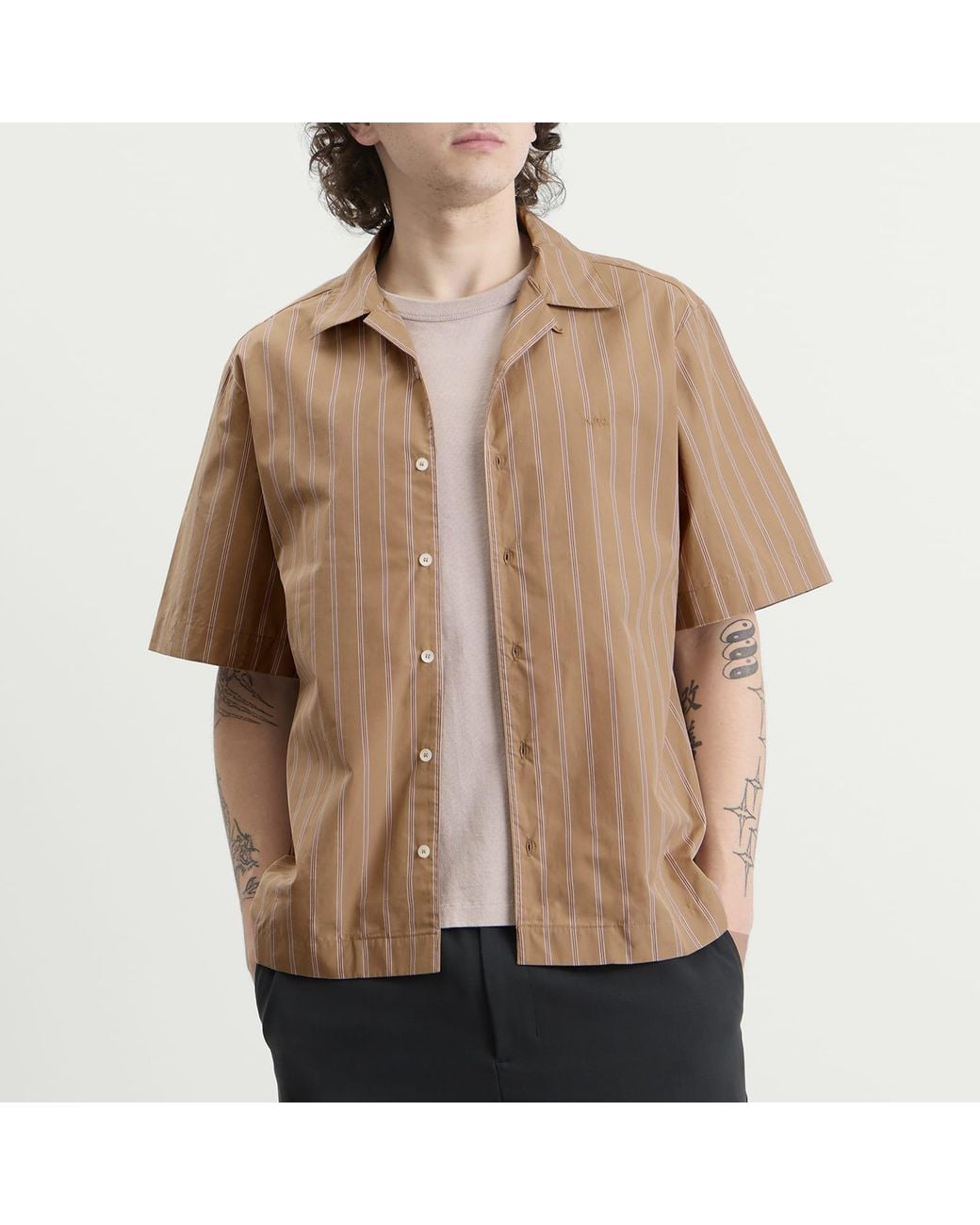 A.P.C. Brown Chemise Beckett Logo Shirt for men