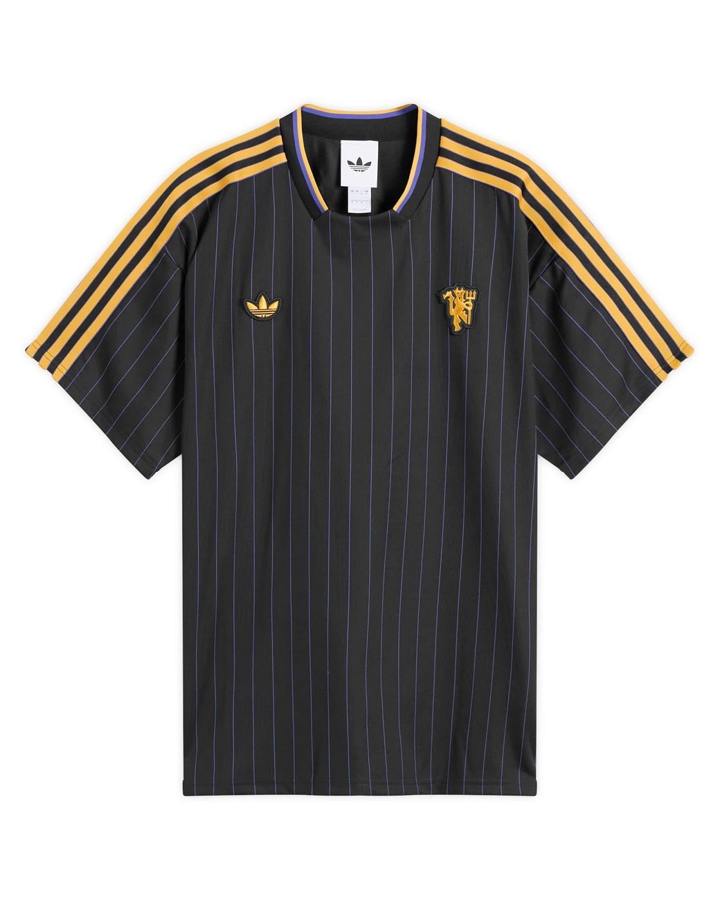 adidas Manchester United Icon Jersey Top in Black for Men | Lyst