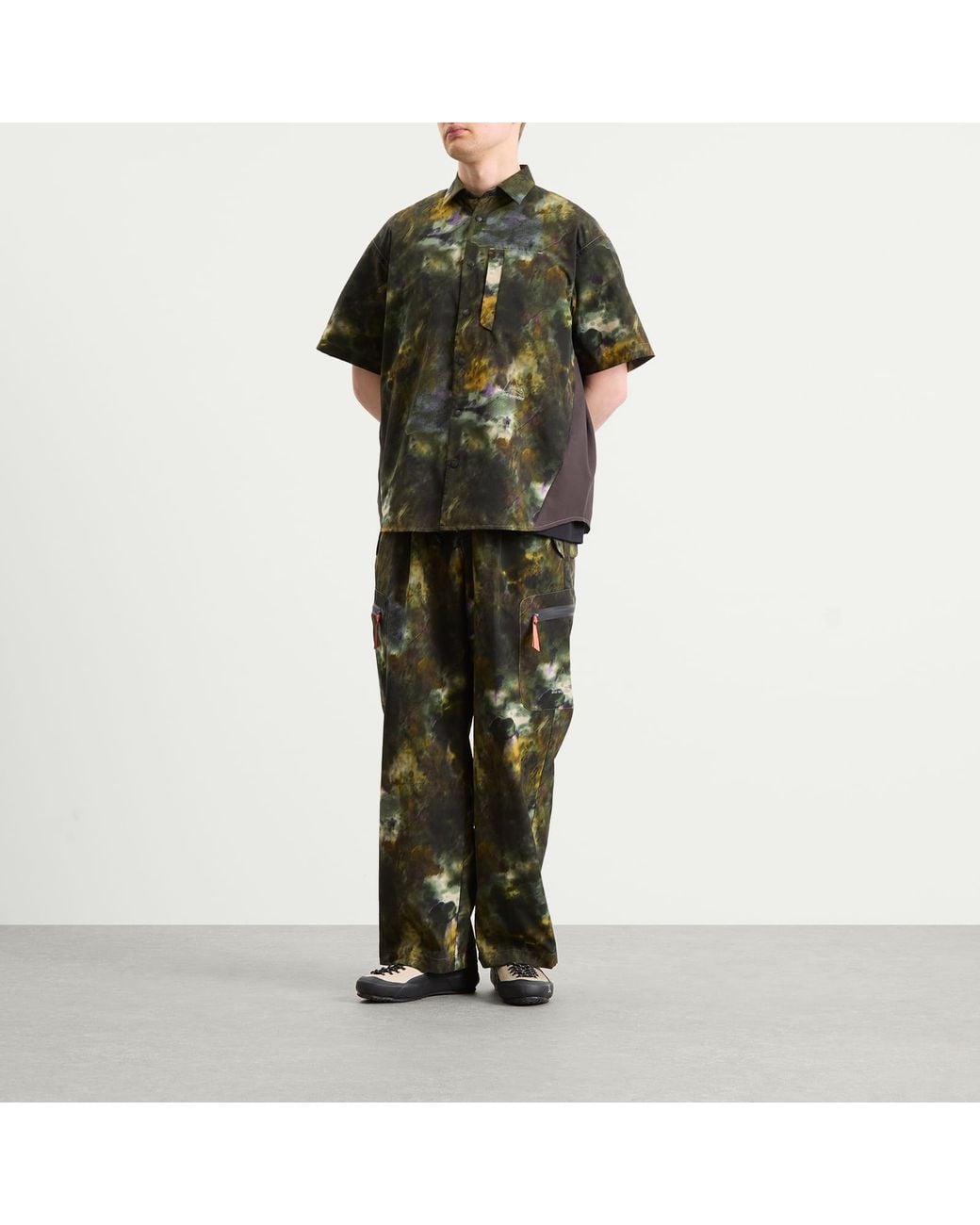 And Wander Green X Roa Printed Breathable Trousers for men