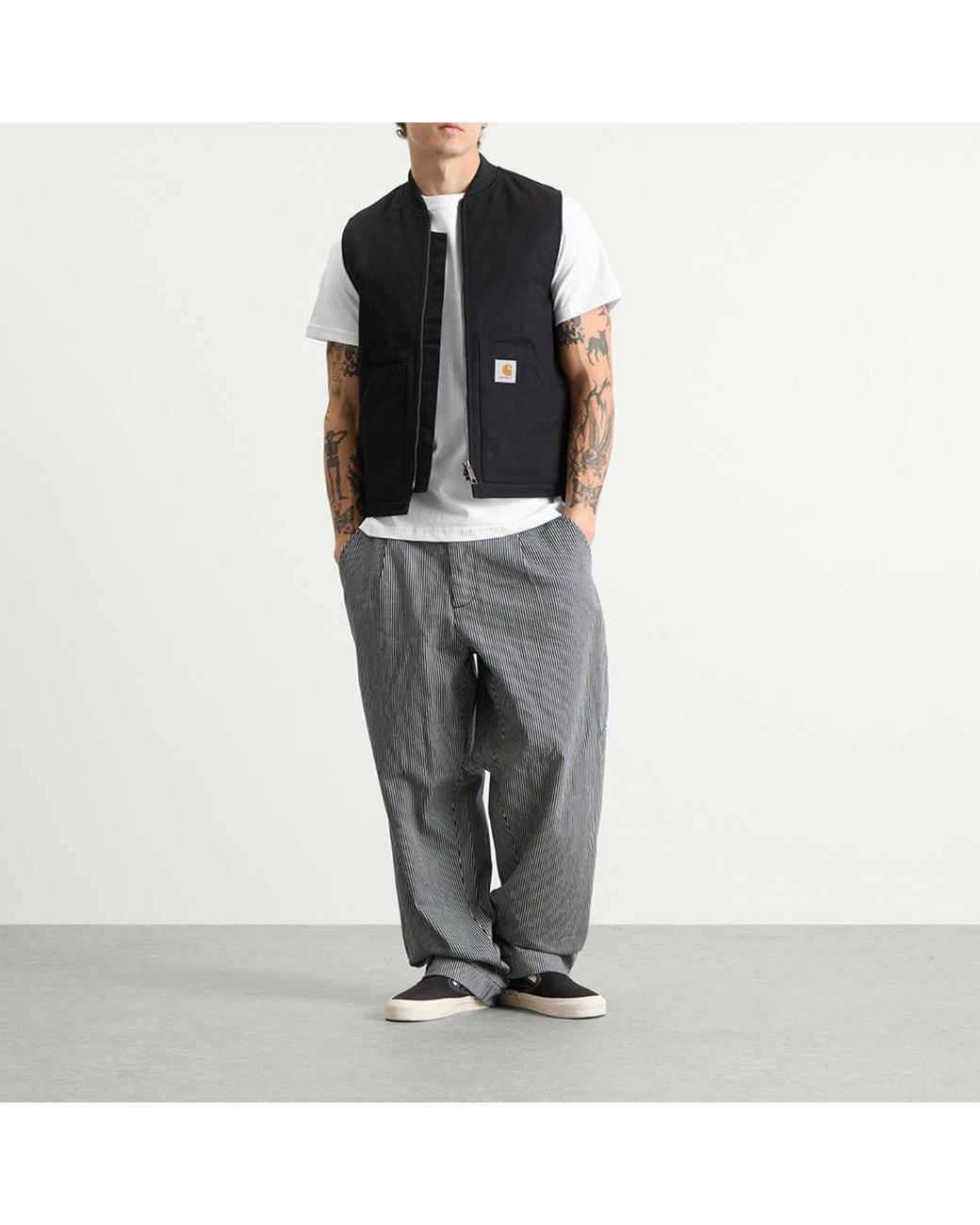 Randy's Garments White Logo Pocket T-Shirt for men