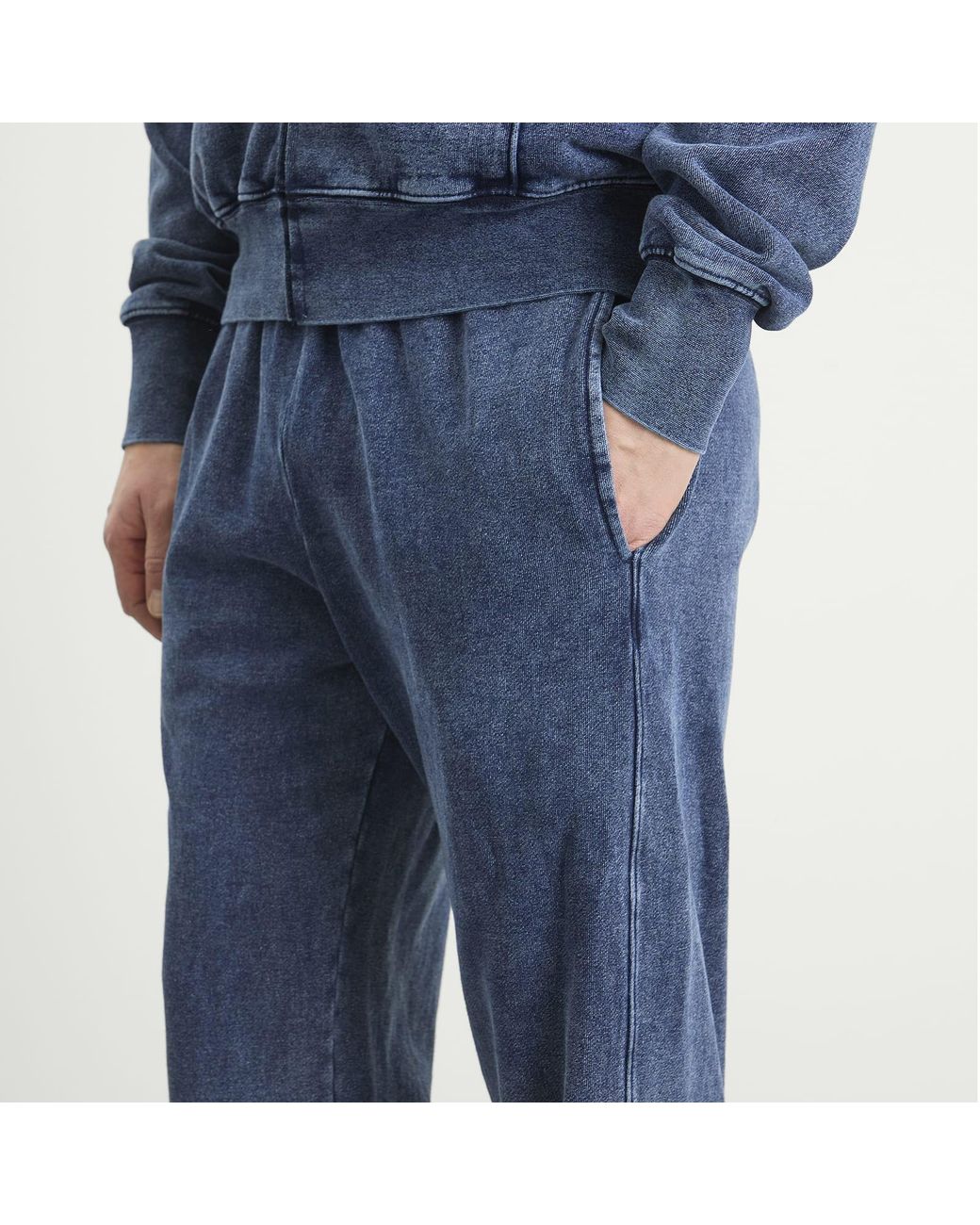 Les Tien Blue Heavyweight Classic Pant for men