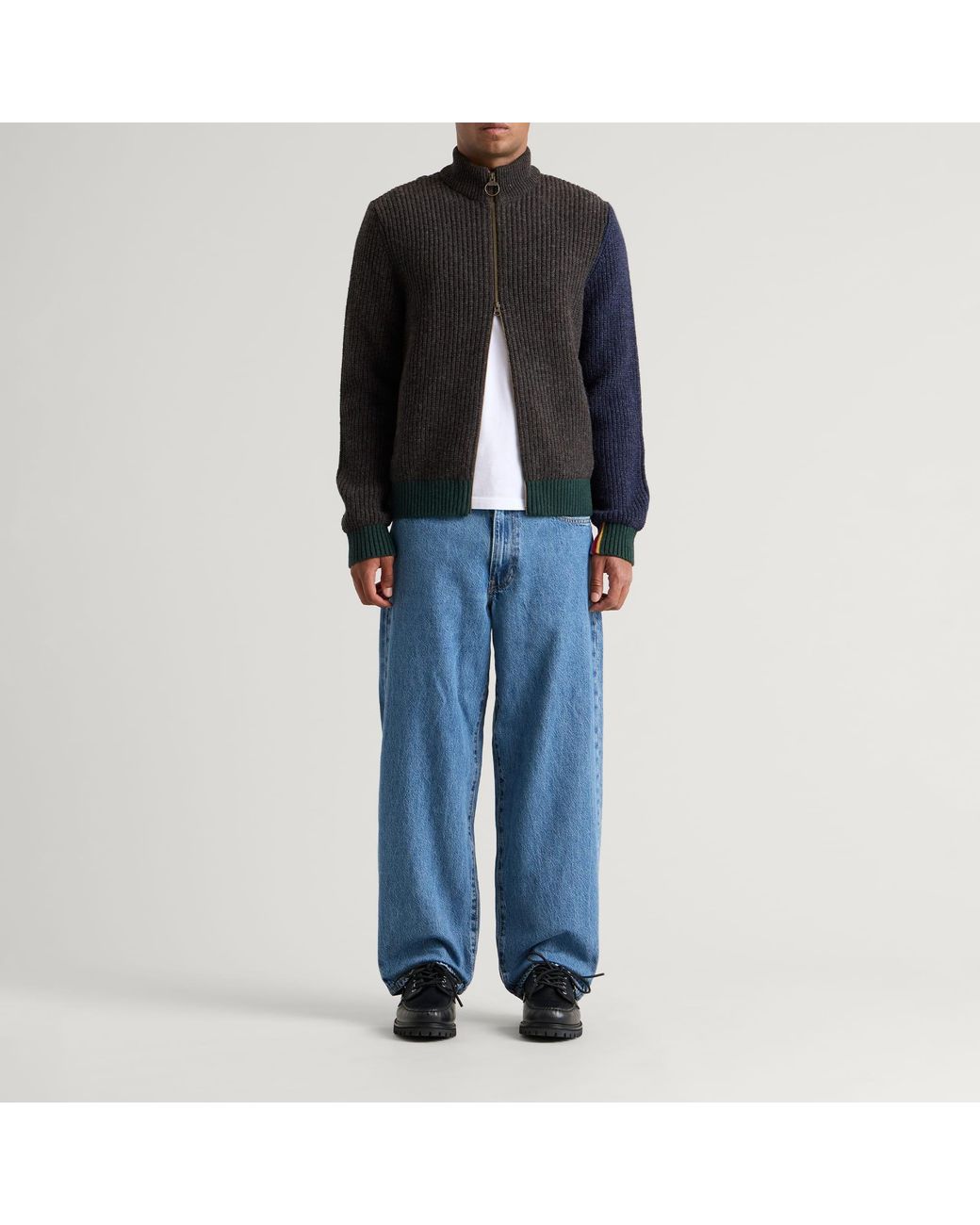 Barbour Black X Paul Smith Gamefair Cardigan for men