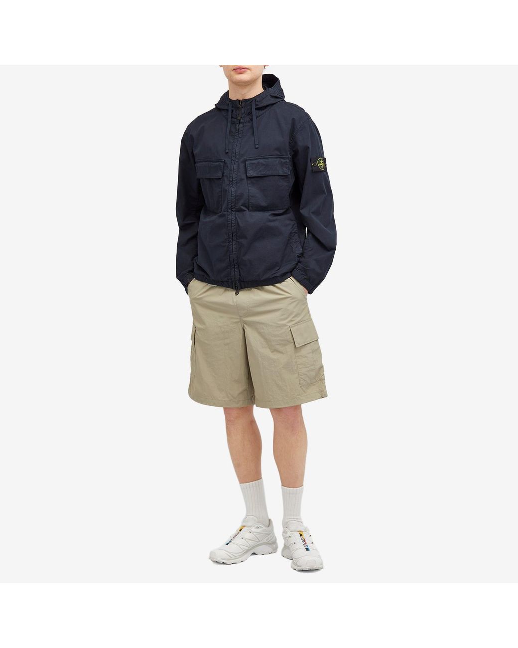 ジャケット・アウター RISESTONE ISLAND COTTON STRETCH-TC Stone Island Supima Cotton Twill Stretch-Tc Hooded Jacket in