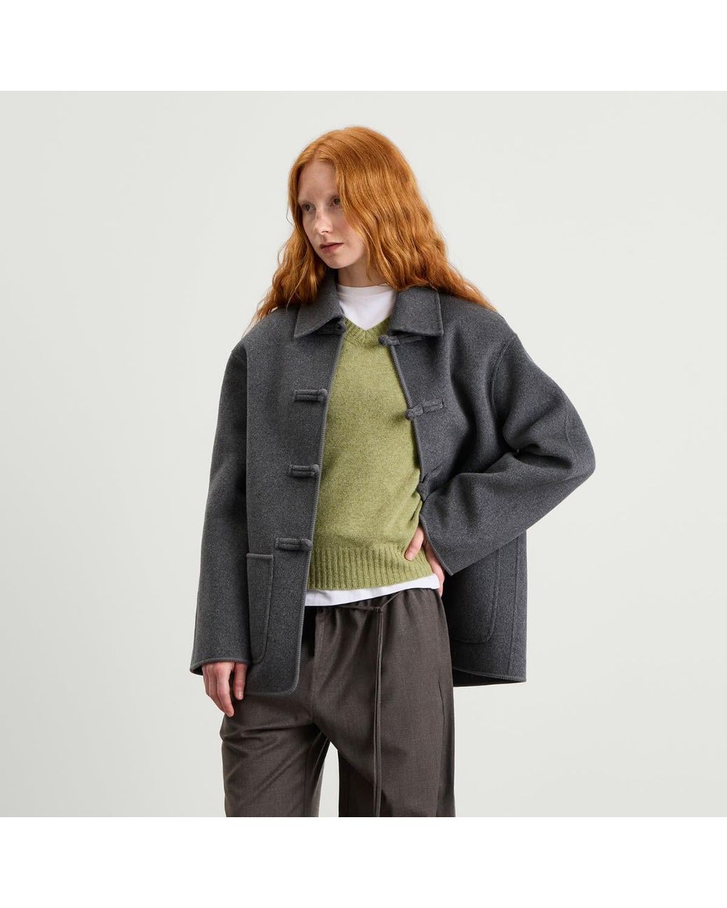 Rohe Black Double-Faced Pankou Closure Jacket