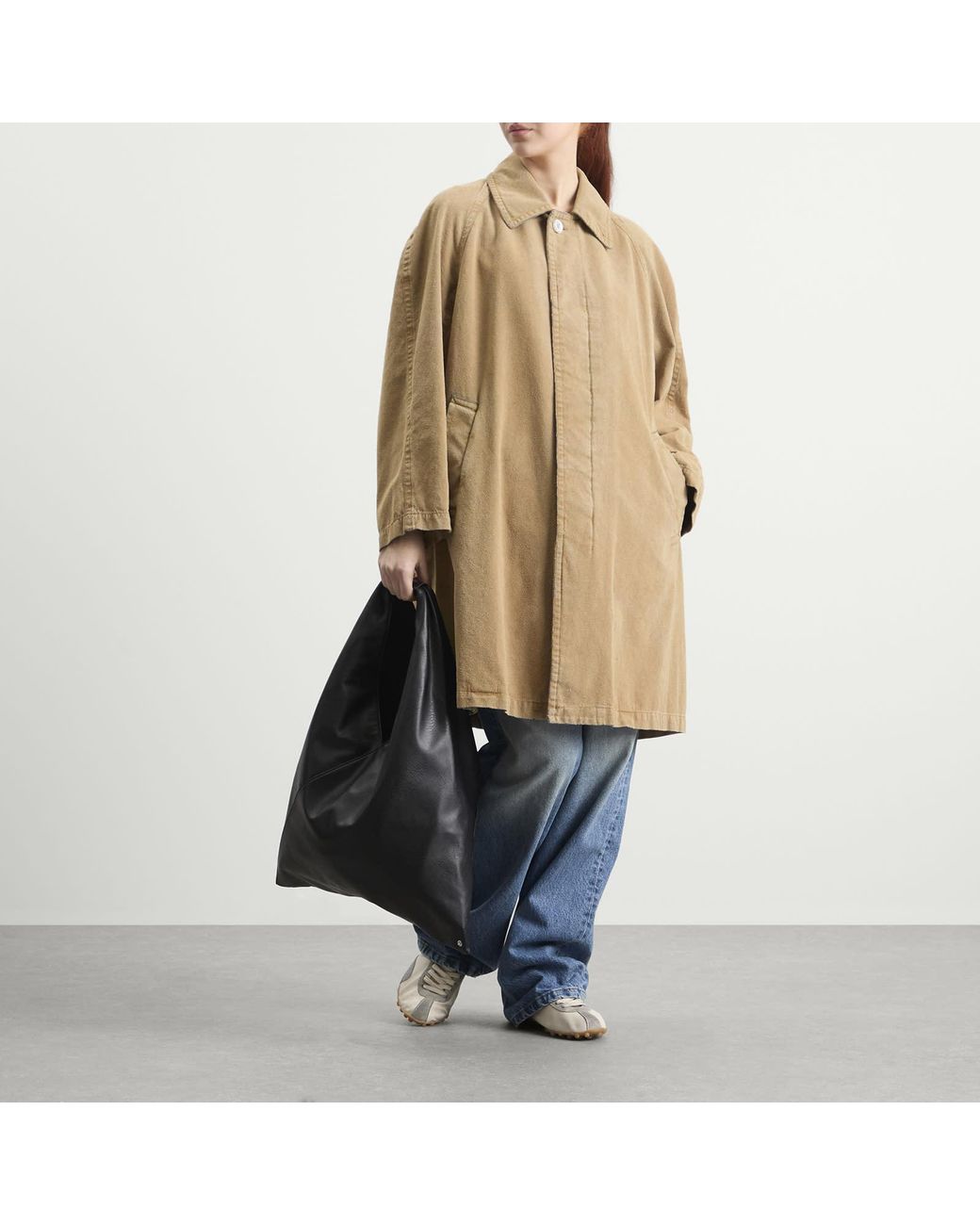Maison Margiela Natural Mm6 Coated Long Coat